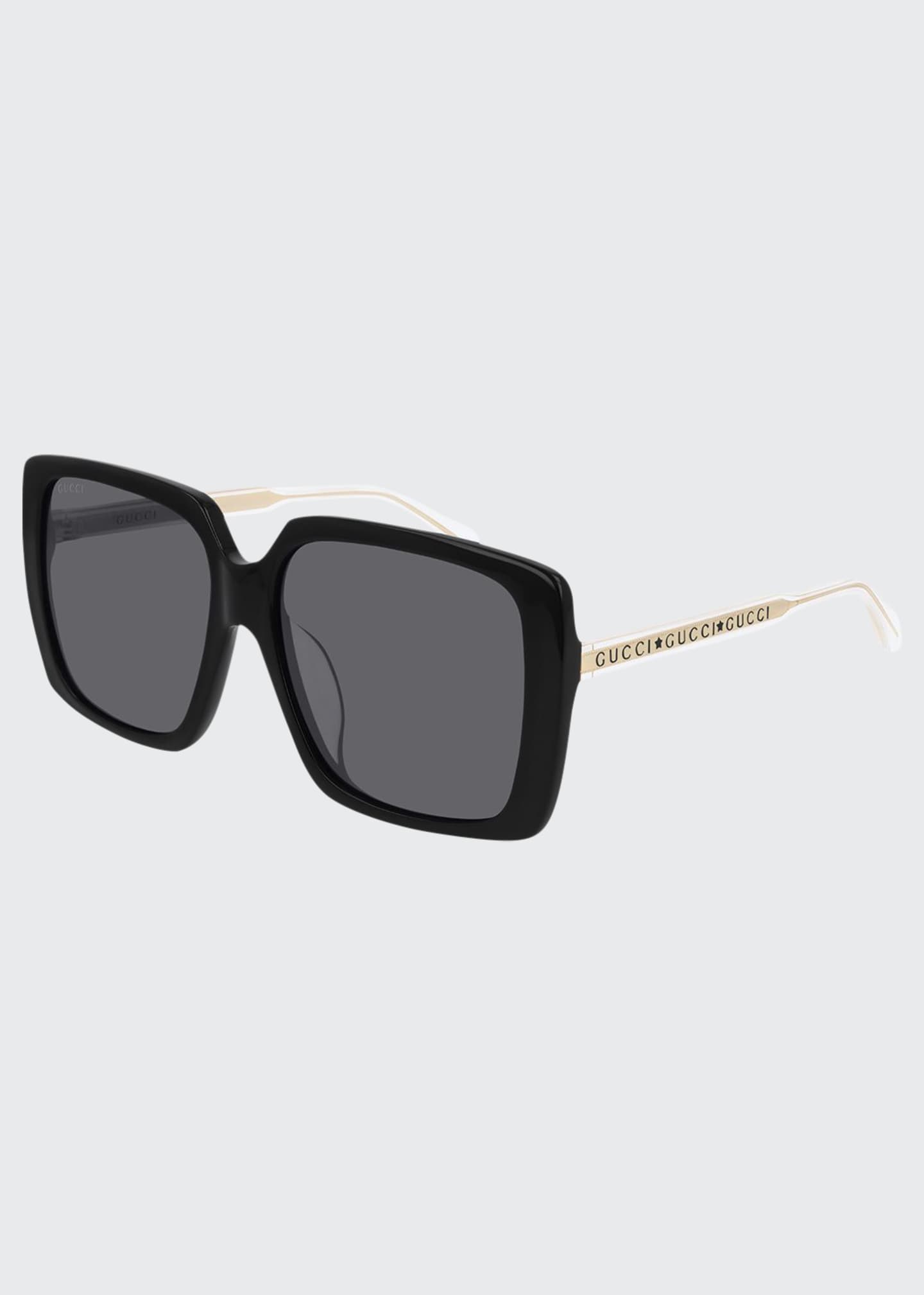 gucci blue square sunglasses