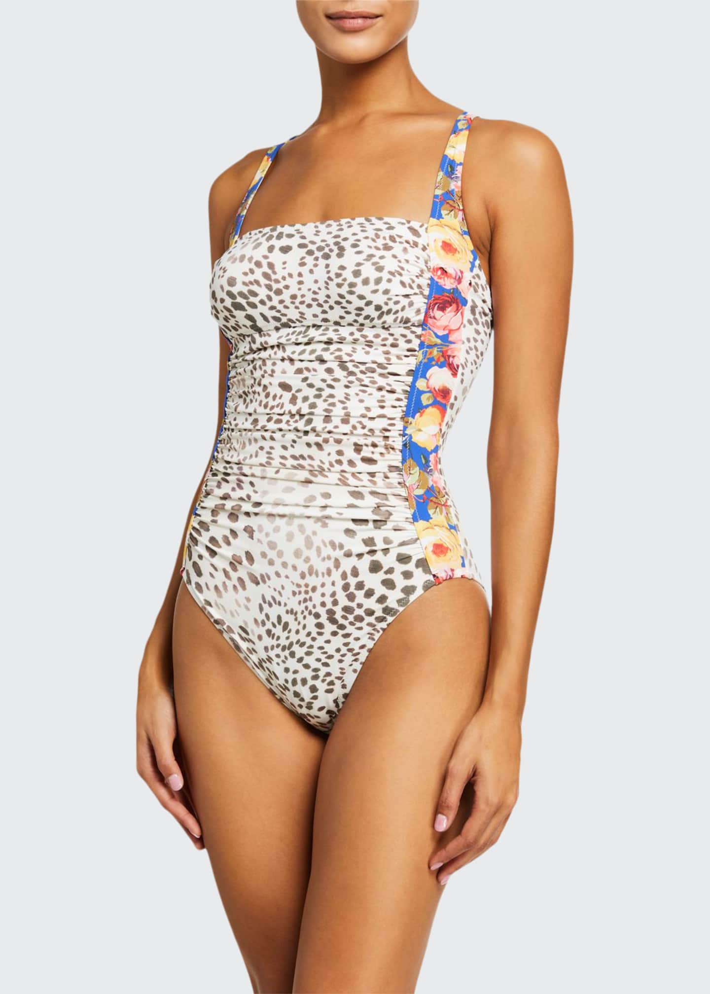 Melissa Odabash Polynesia One Shoulder Ruched One Piece Swimsuit