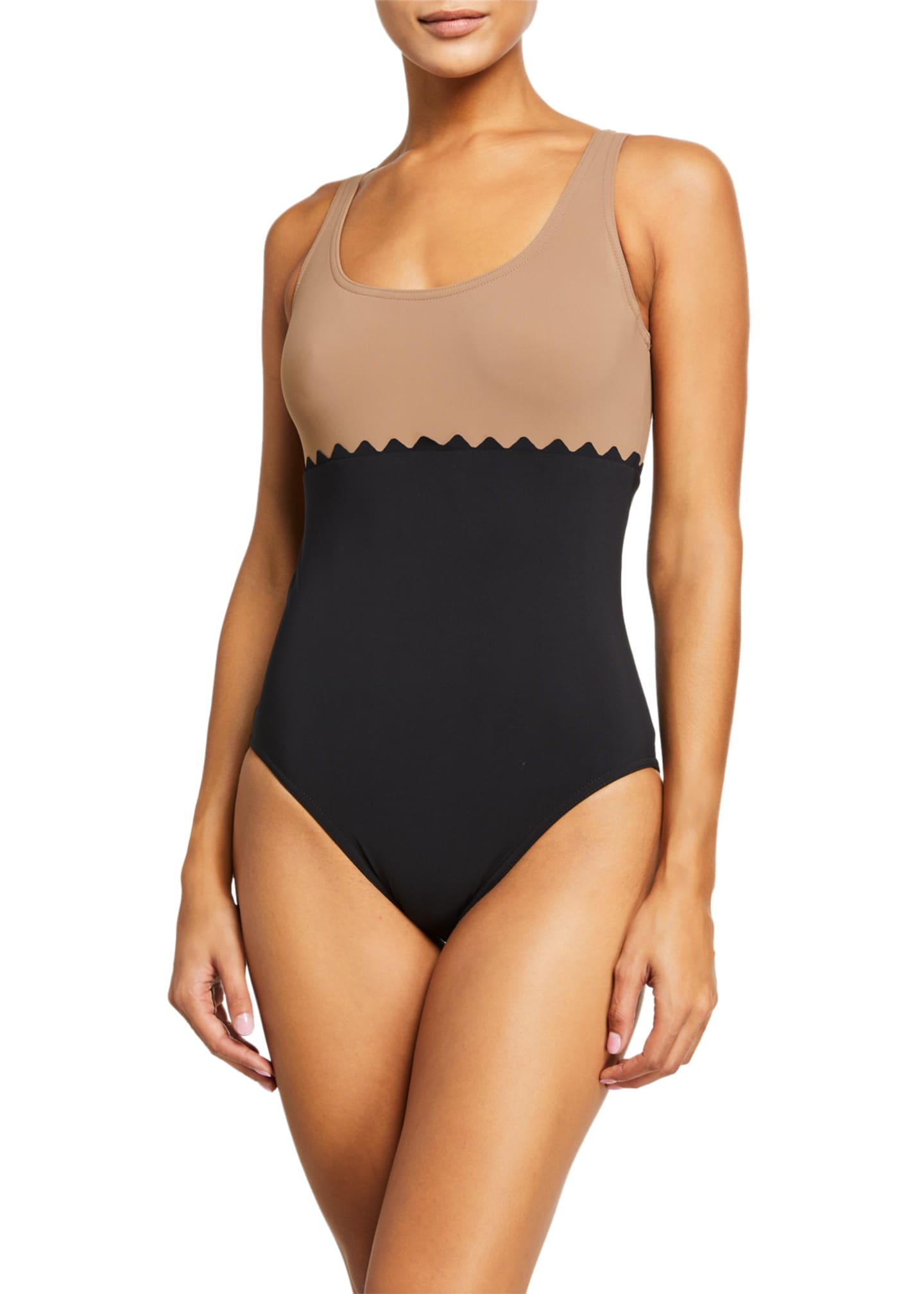 Karla Colletto Urvi Scoop Neck Underwire One Piece Swimsuit