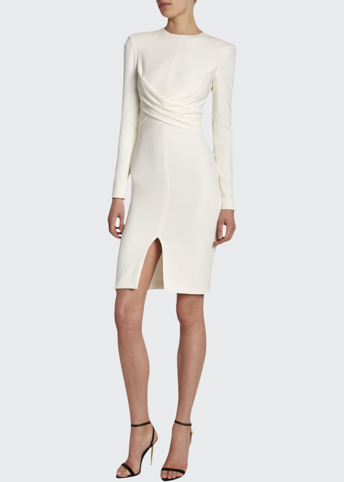 criss cross front bodycon dress