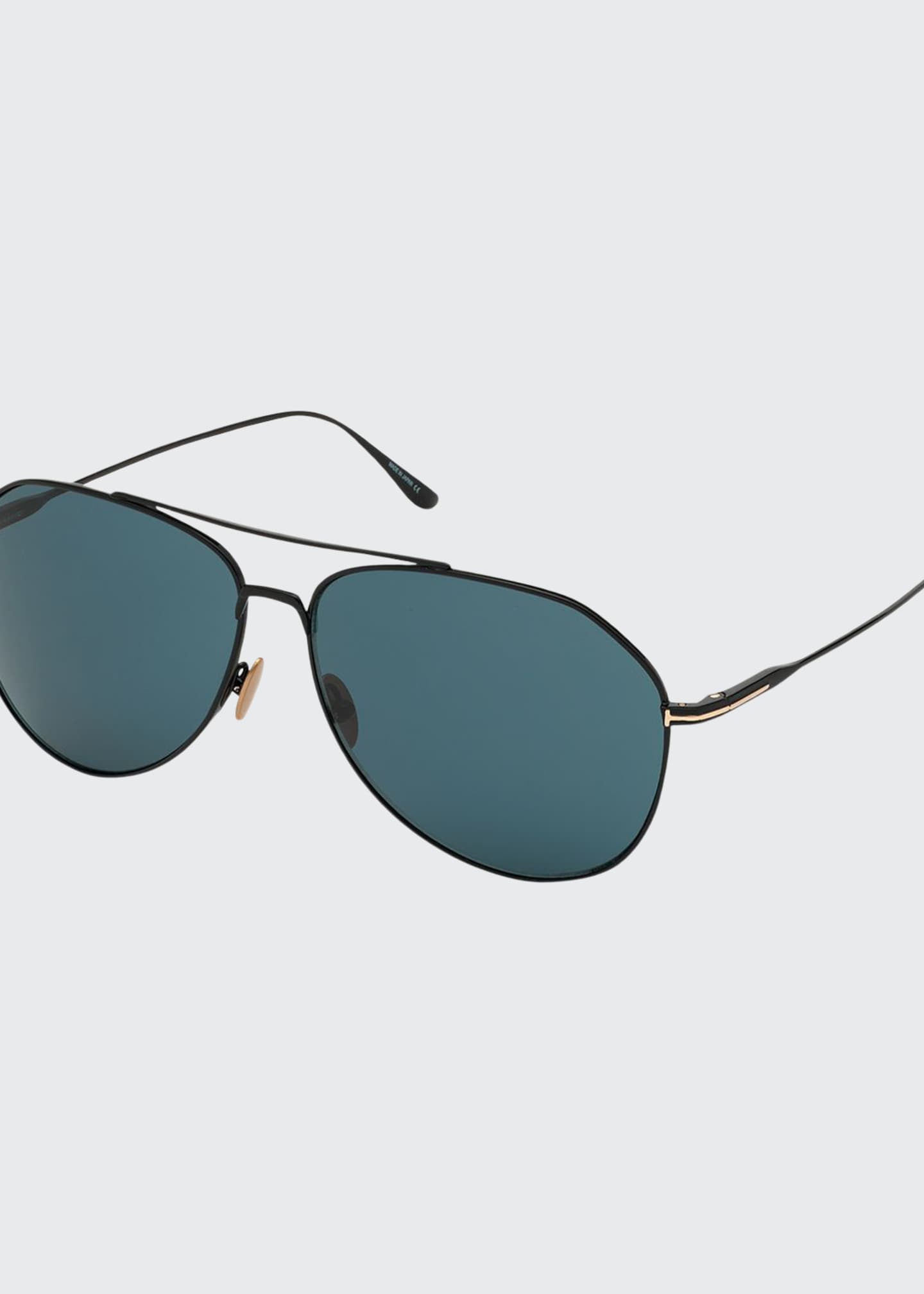 TOM FORD Cyrille Men's Aviator Sunglasses, Black/Gray