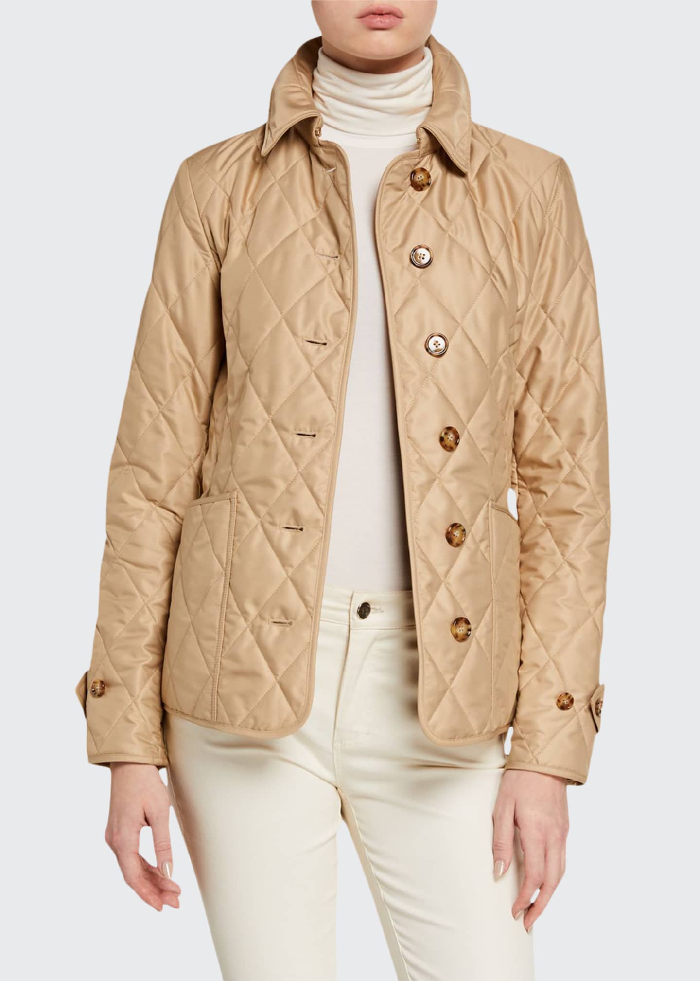 burberry long quilted jacket