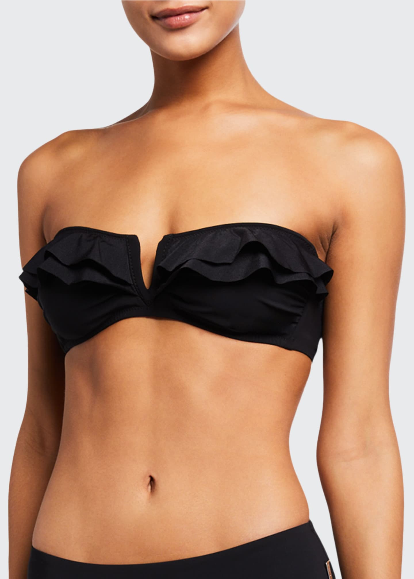 ruffle bandeau swim top