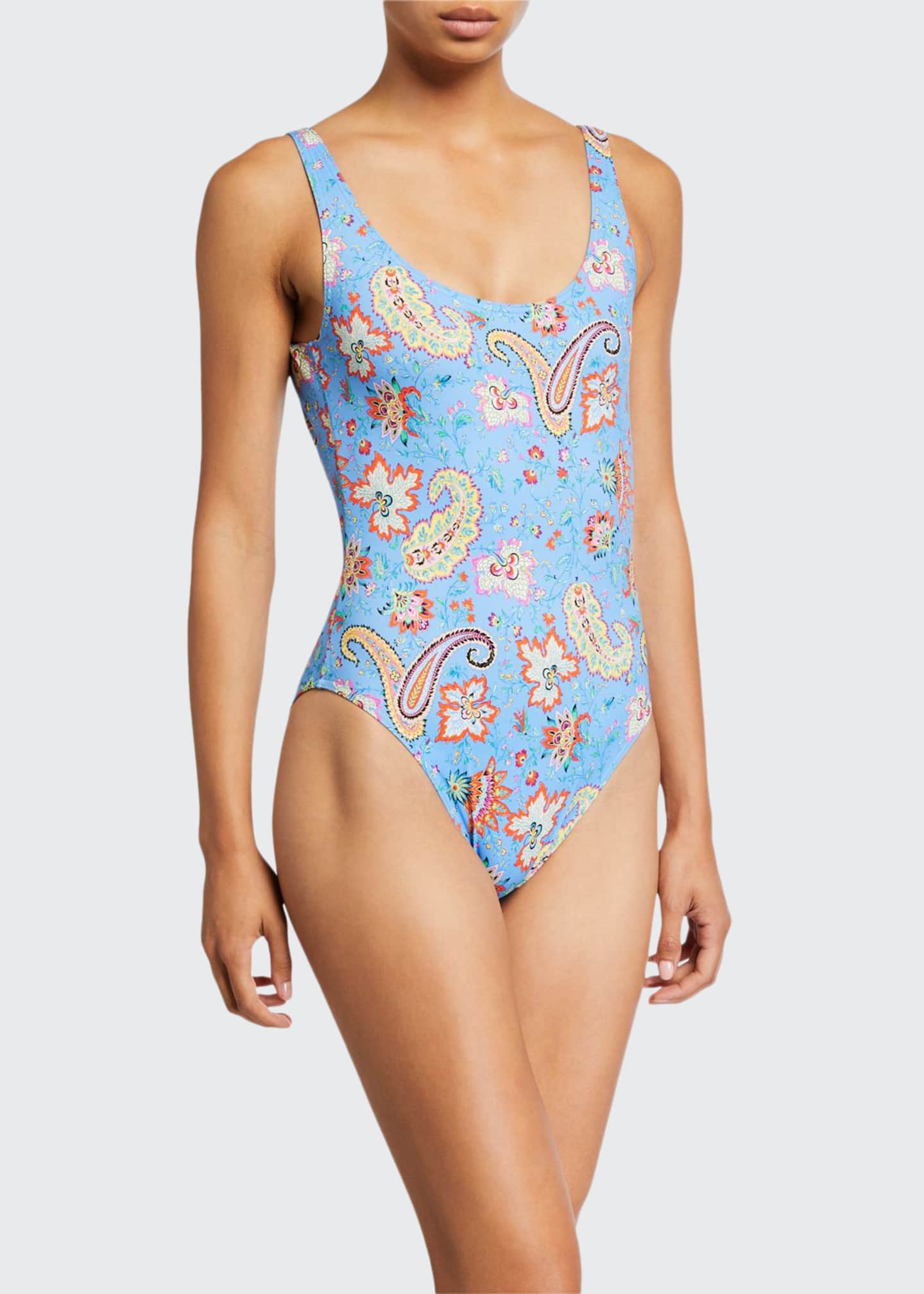 paisley one piece swimsuit
