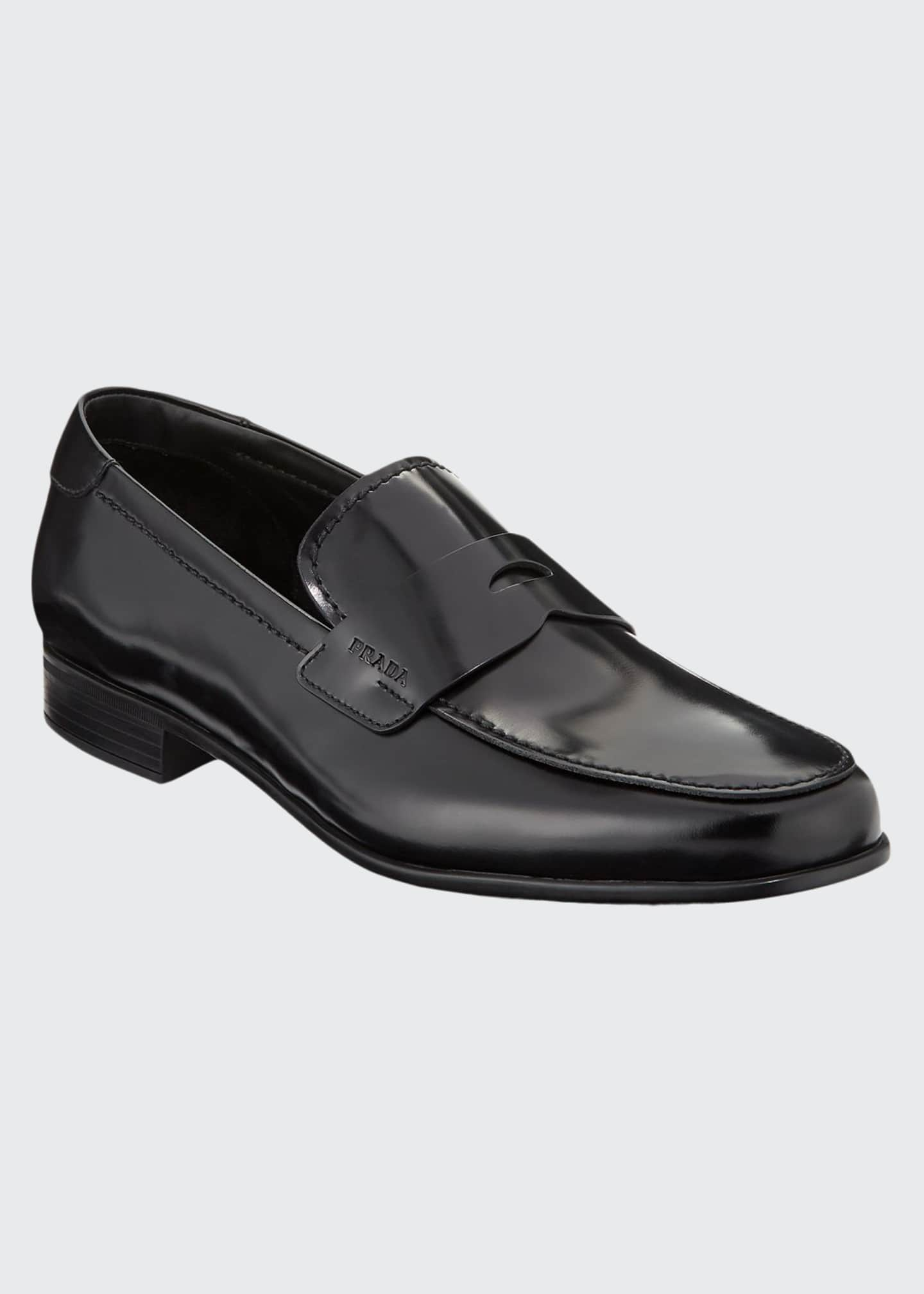 prada penny loafers mens