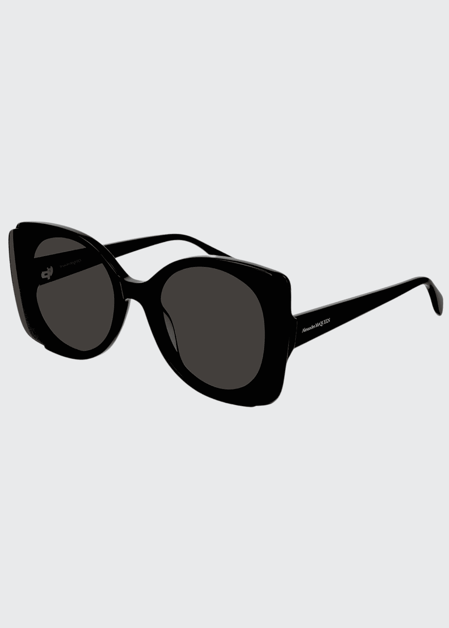Le Specs Luxe Cleopatra Monochromatic Semi Rimless Sunglasses Black