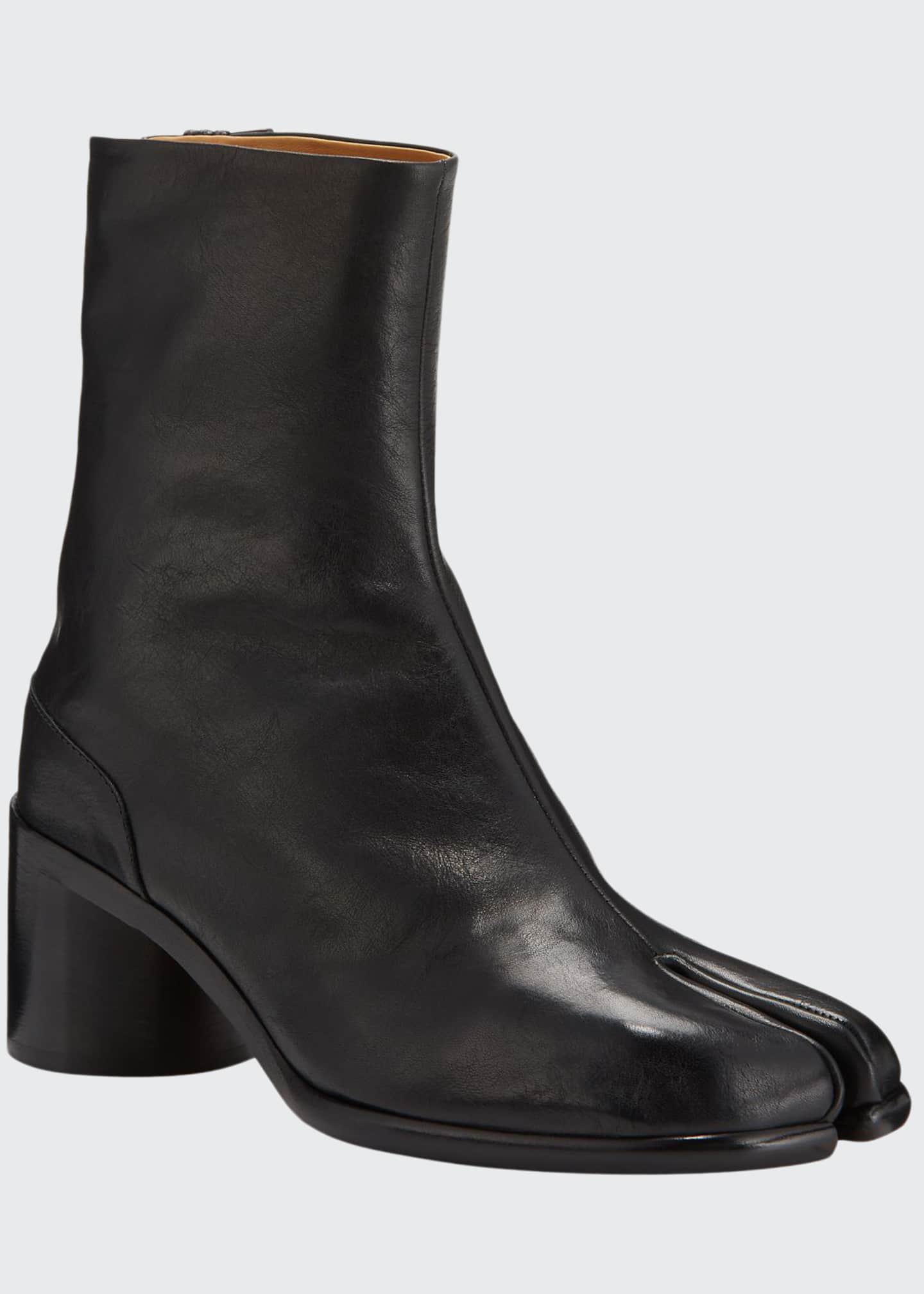 Maison Margiela Men's Tabi Split-Toe Leather Ankle Boots - Bergdorf Goodman