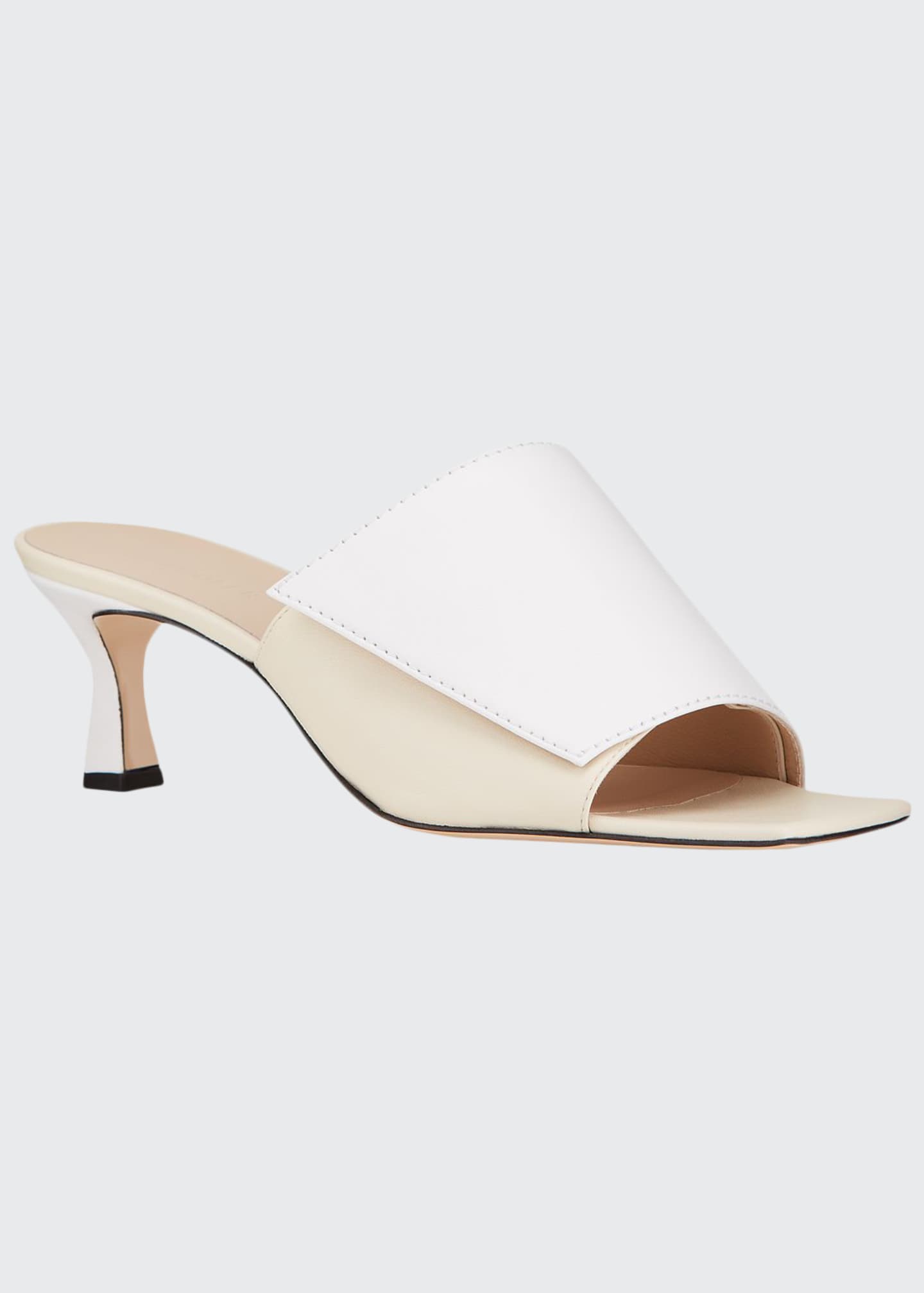 Wandler Isa Bicolor Kitten-Heel Slipper Sandals - Bergdorf ...