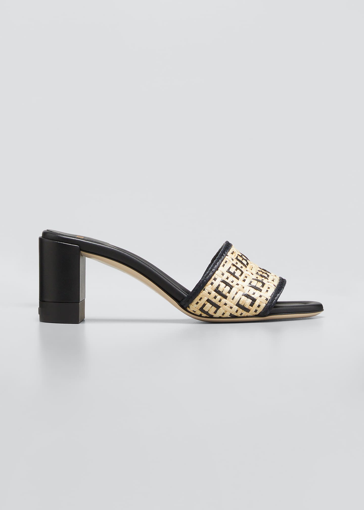 fendi satin slide sandals