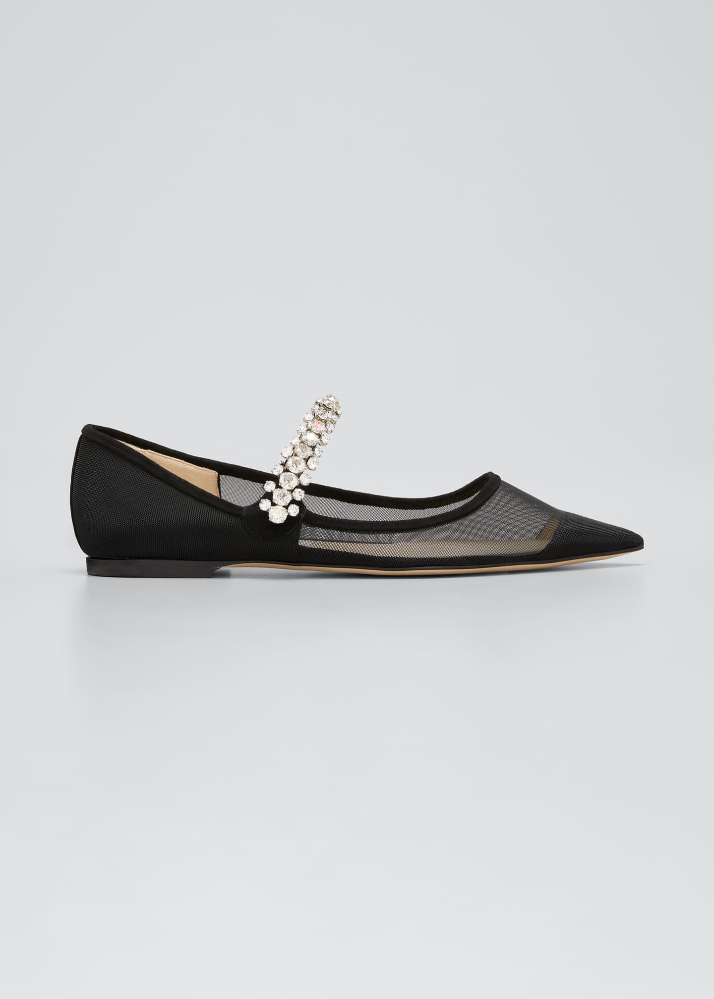 jimmy choo weber crystal ballerina flat