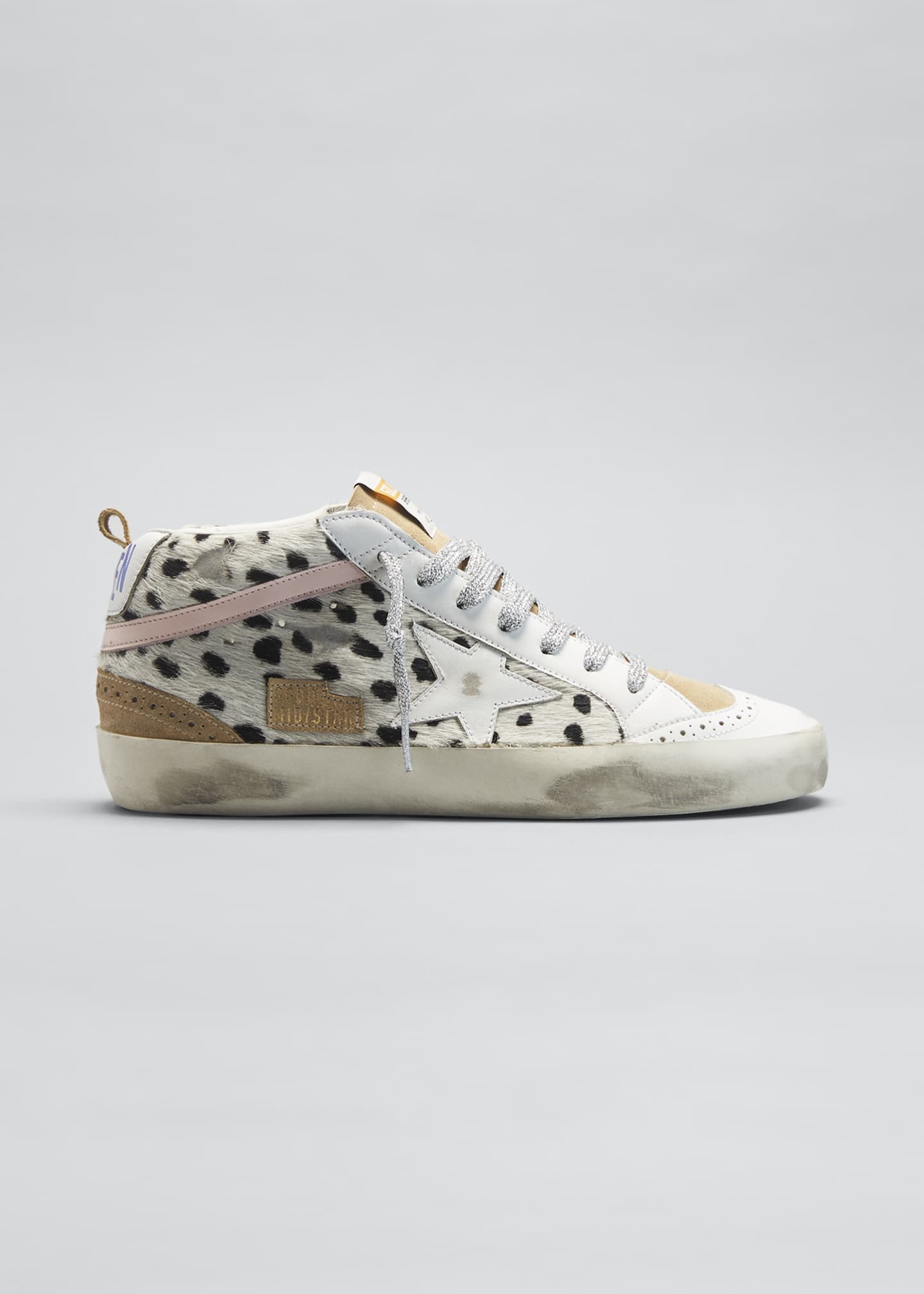 Golden Goose Mid Star Animal-Print Fur Sneakers - Bergdorf Goodman