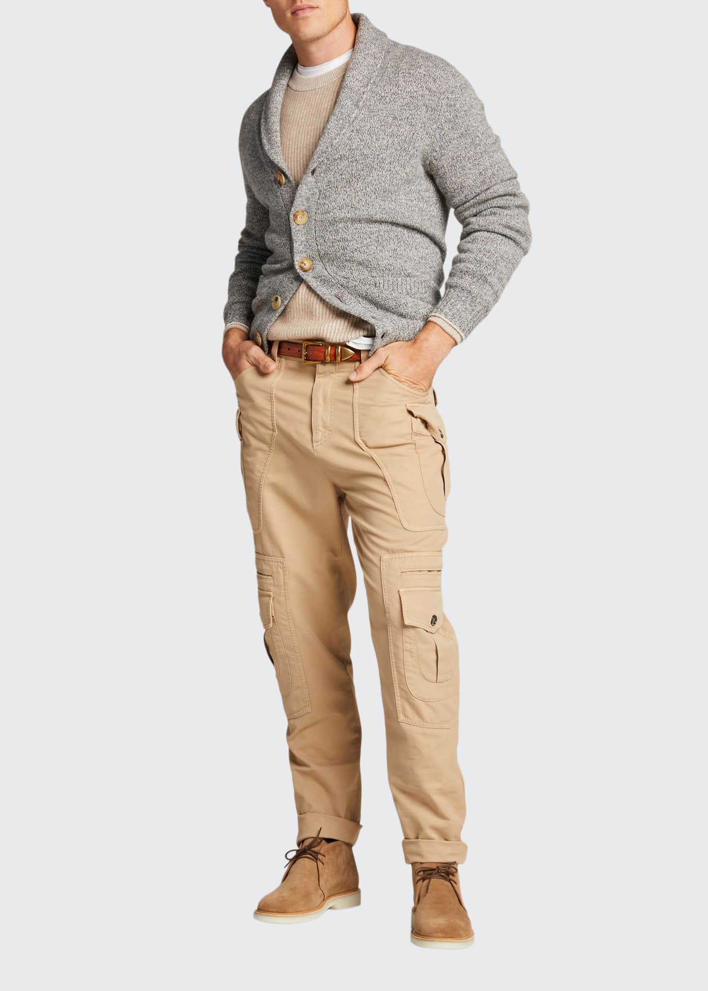 Brunello Cucinelli Men’s Multi-Pocket Helicopter Pants - Bergdorf Goodman