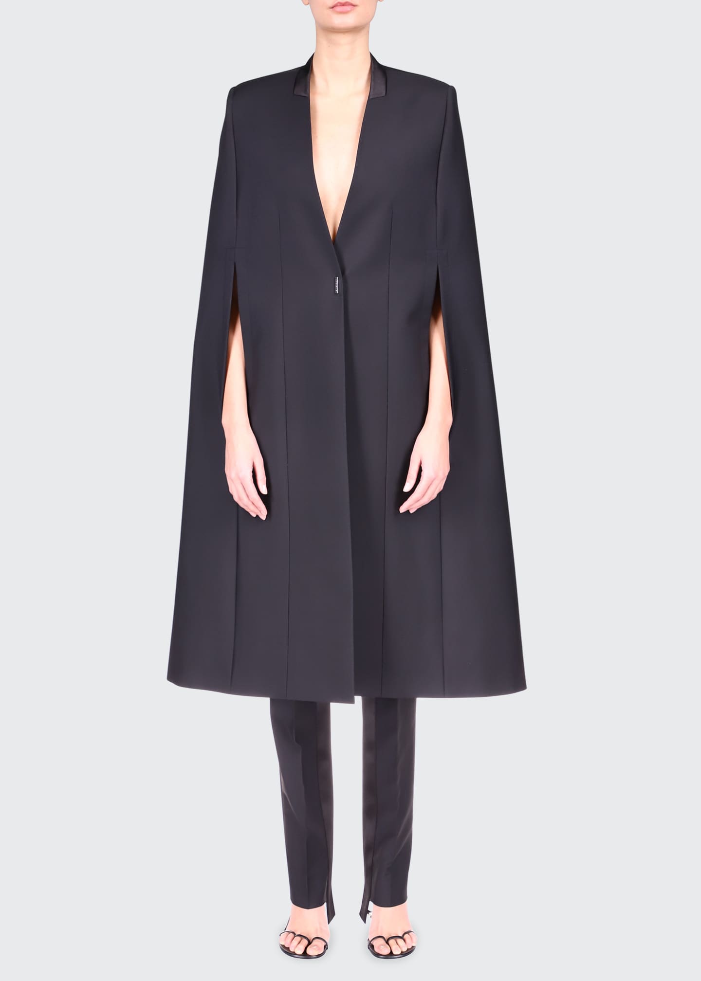 Givenchy Long Tailored Wool-Mohair Cape Coat - Bergdorf Goodman