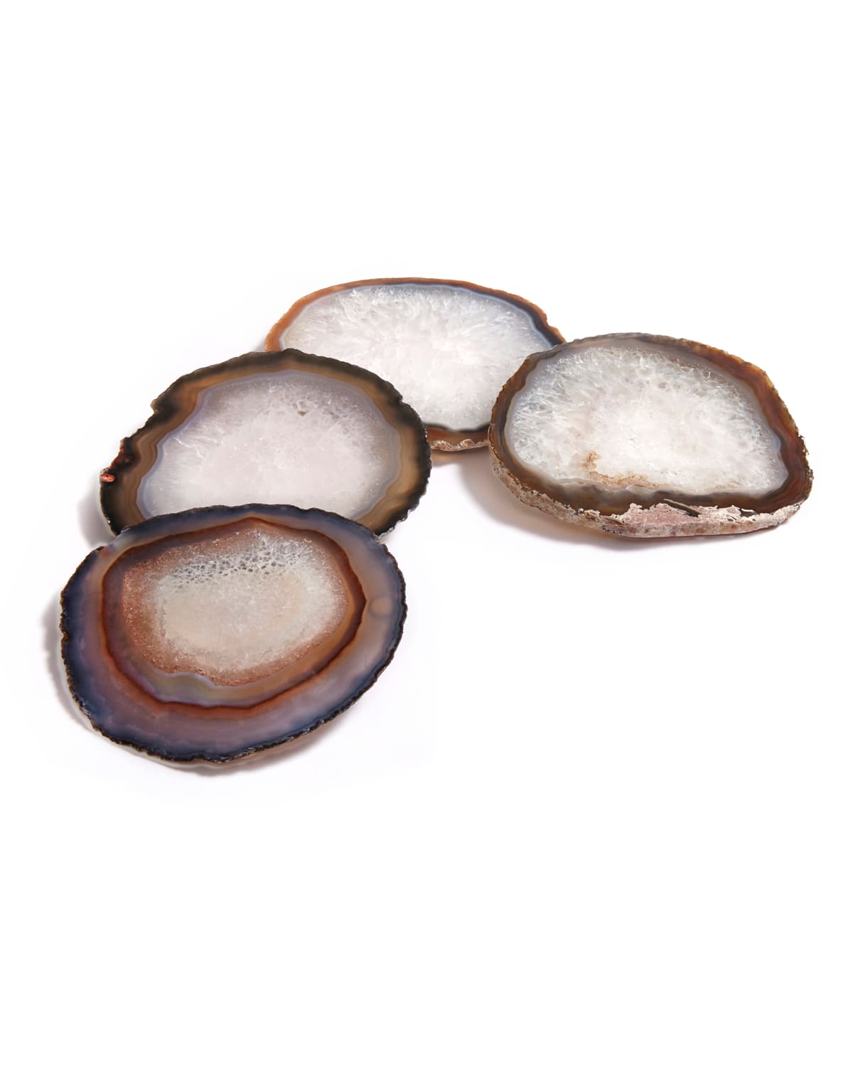 Anna New York Pedra Natural Agate 4-piece Coasters Set In Unassigned