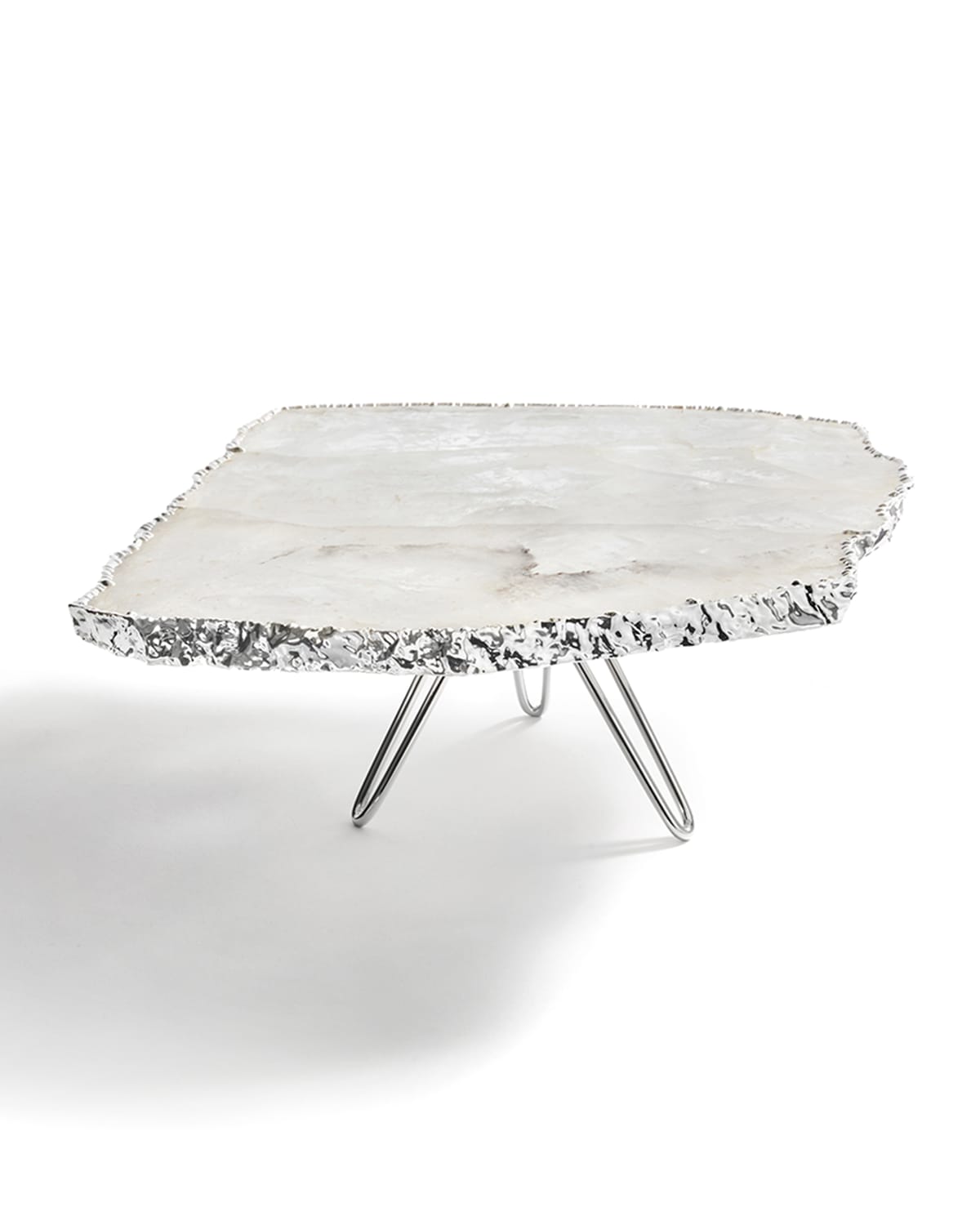Torta Crystal Cake Stand, Silver