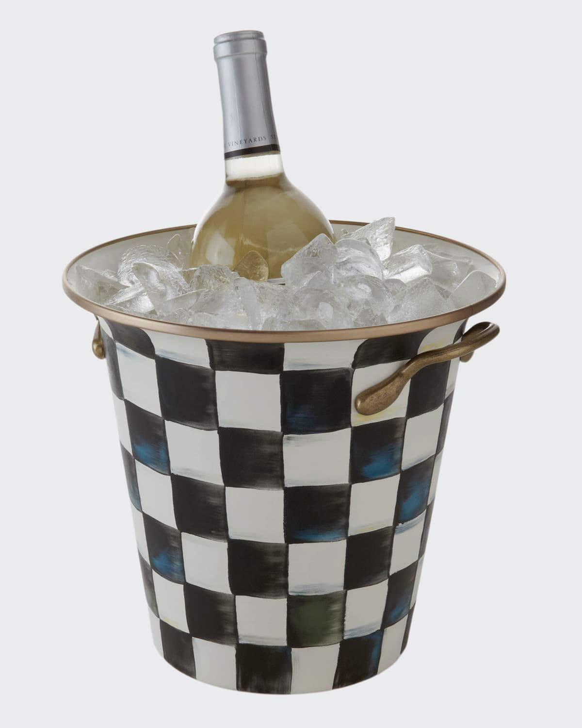Mackenzie-childs Courtly Check Enamel Wine Cooler