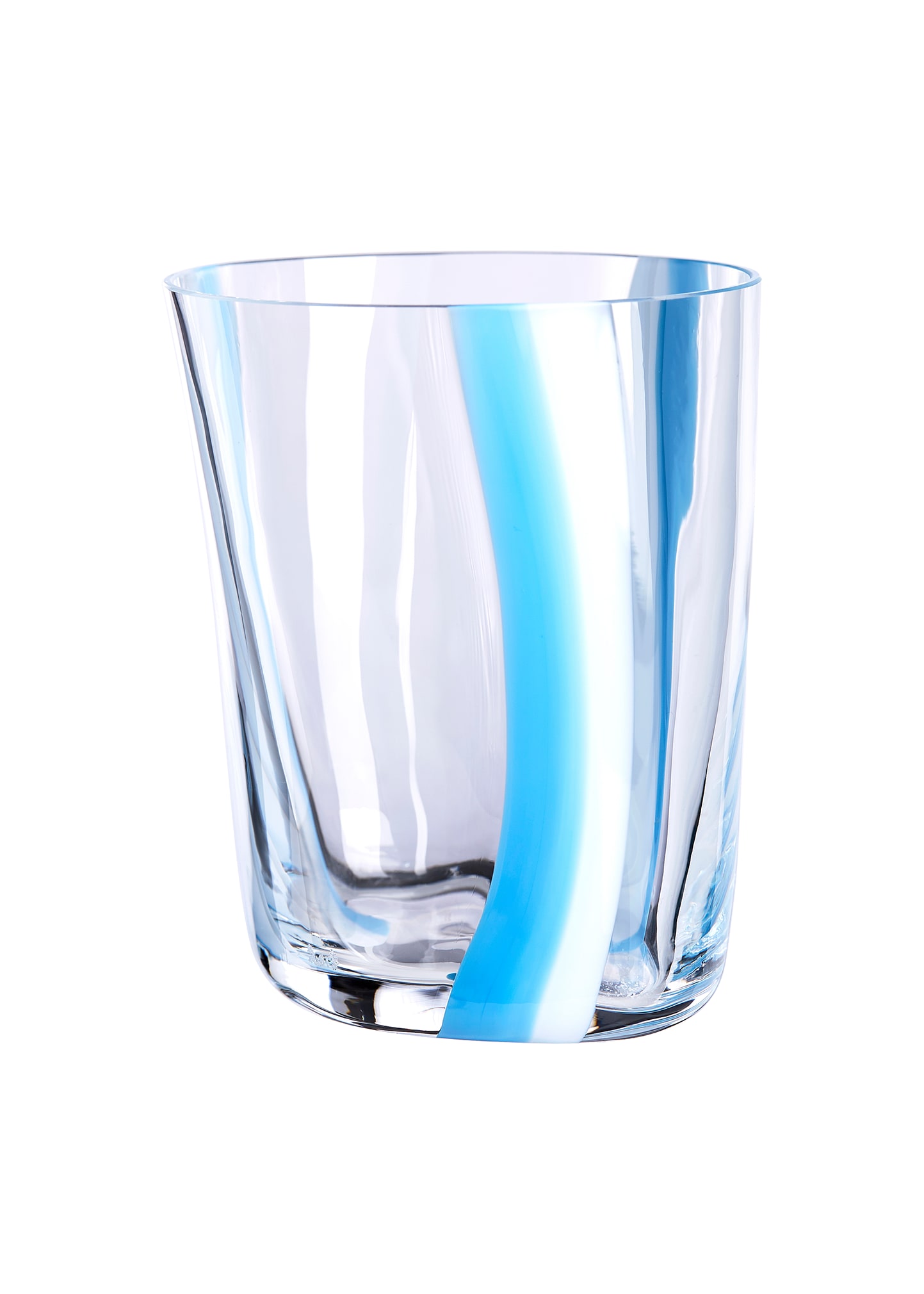 Carlo Moretti Bora Drinking Glass In Blue/white