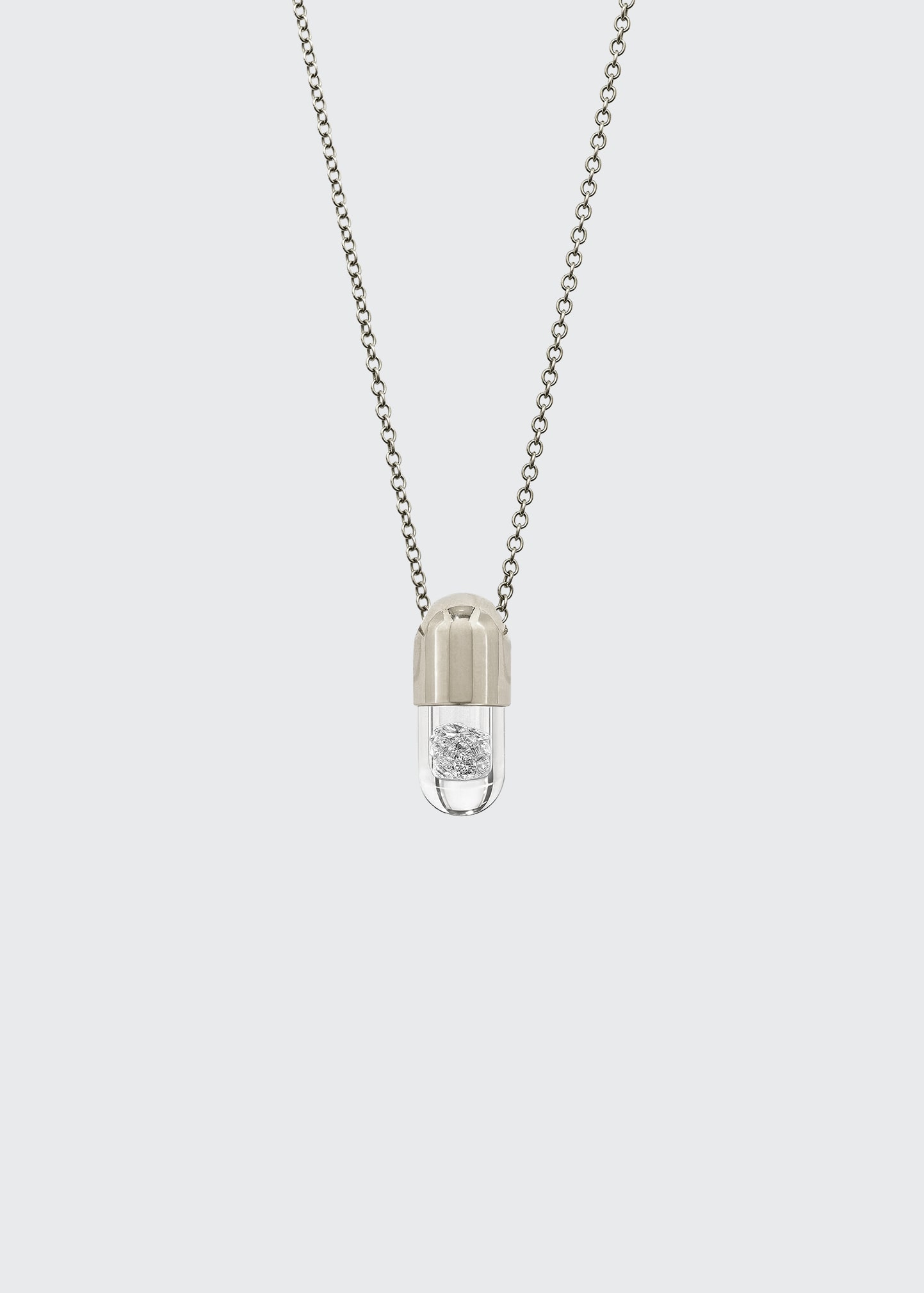 Baby Elixir Diamond Necklace in 14k White Gold