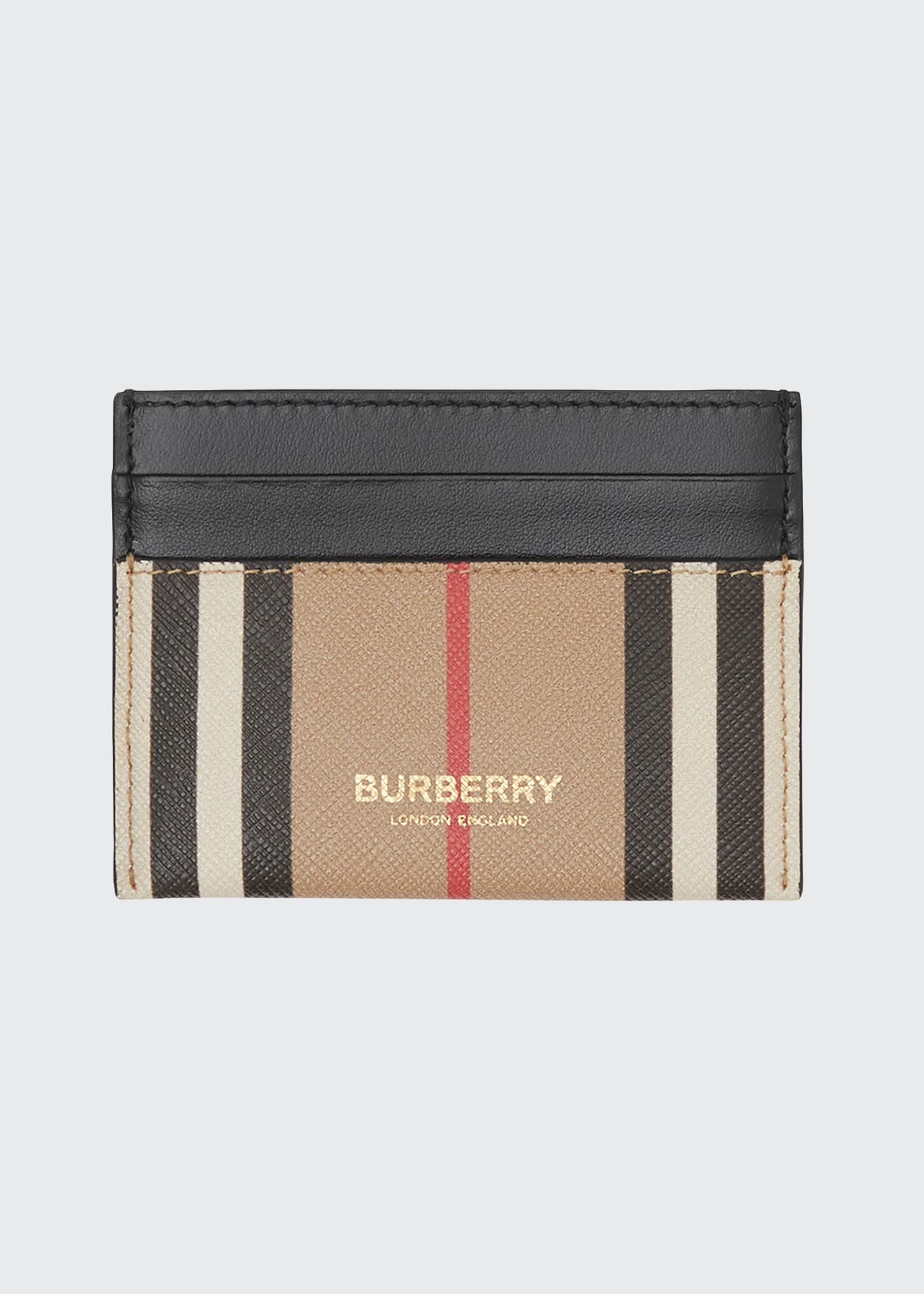 Burberry Sandon Icon Stripe E-Canvas Card Case