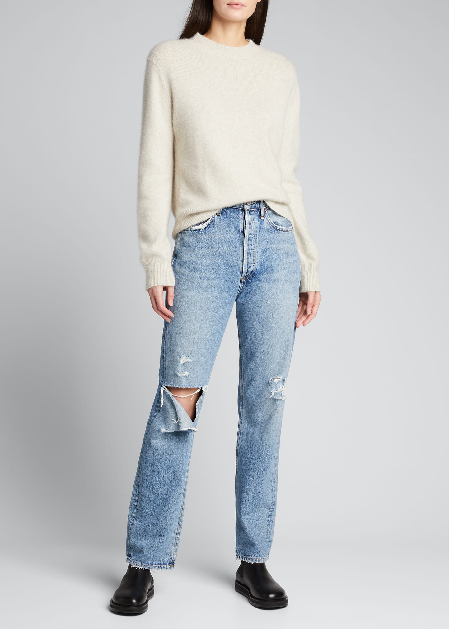 AGOLDE 90s Pinch-Waist Distressed Jeans
