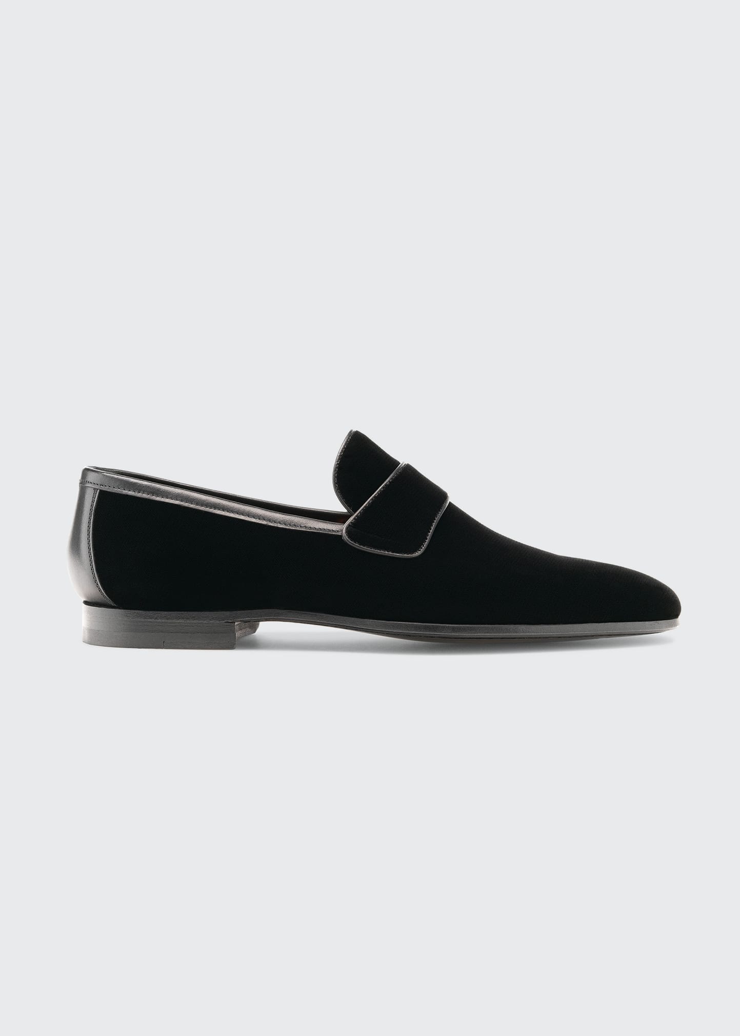 Magnanni Men's Jasper Velvet Formal Loafers In Black