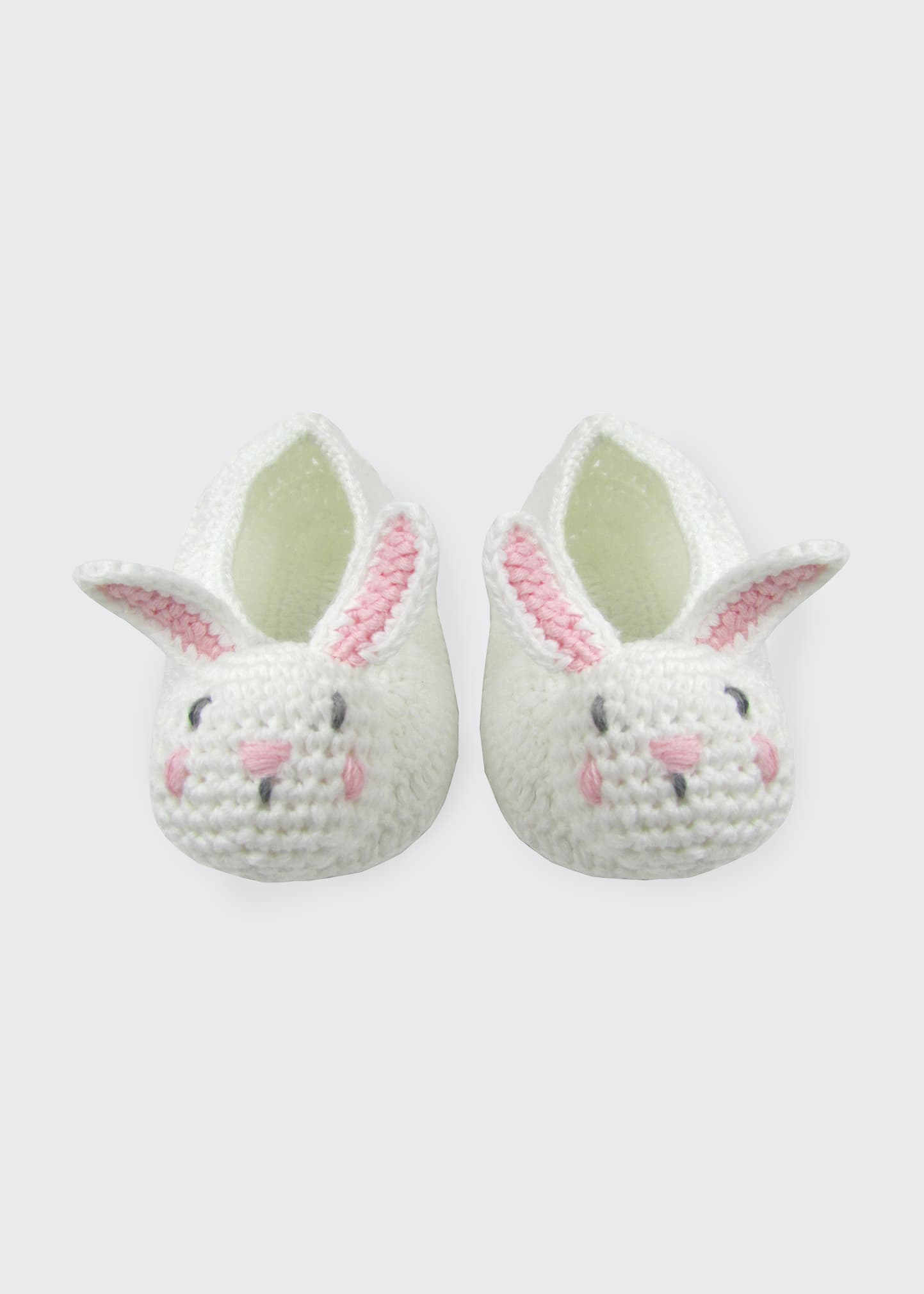 Albetta Kid's Bunny Crochet Booties, Baby In White