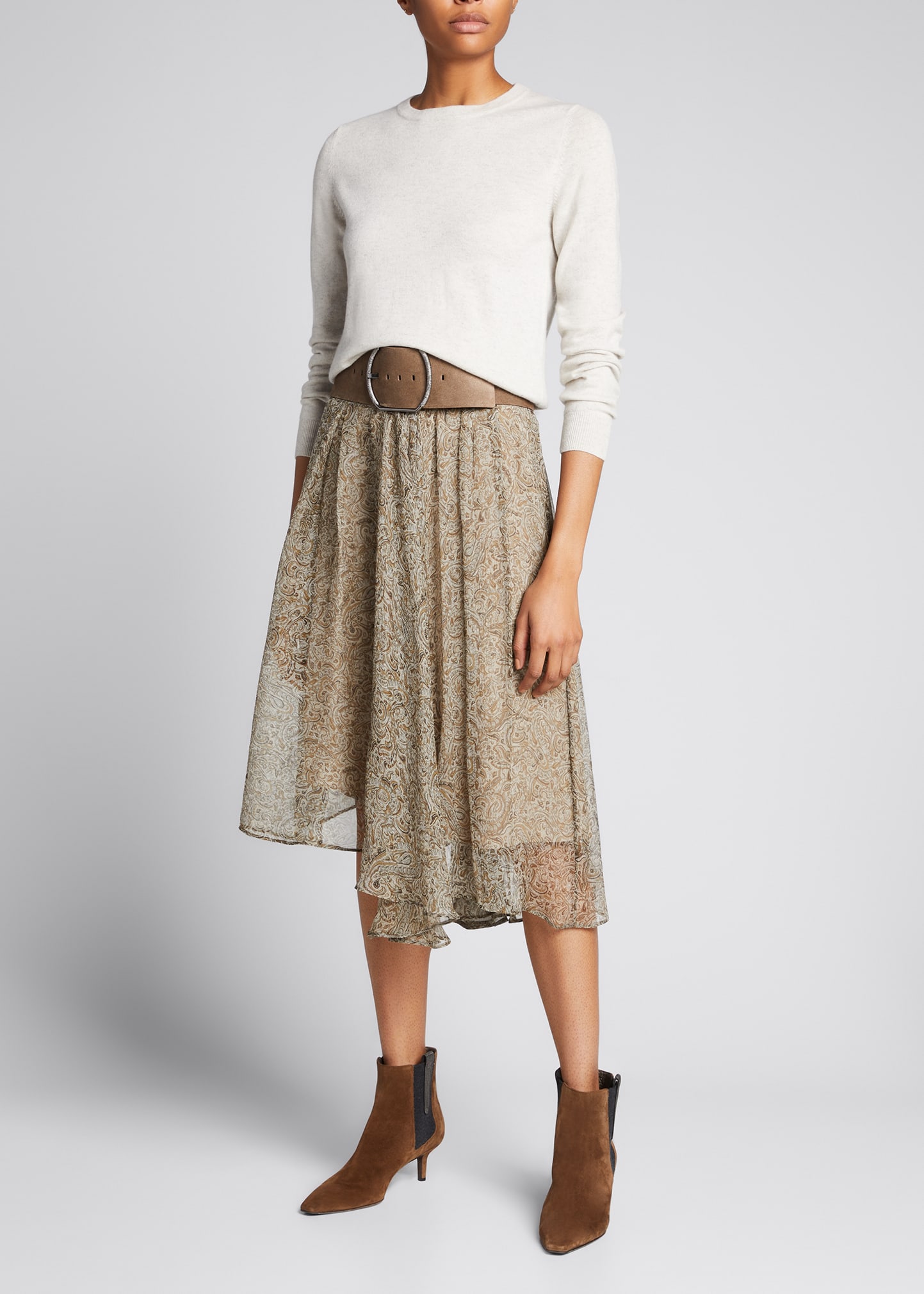 Brunello Cucinelli Sequin-embellished Mini Skirt