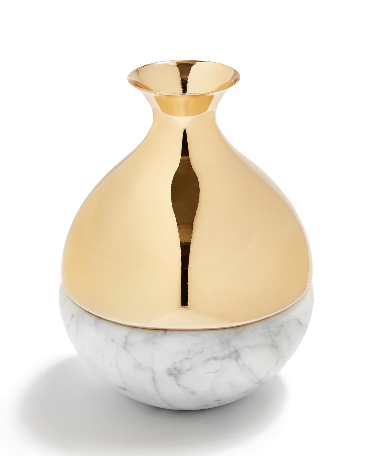 Anna New York Dual Bud Vase In Carrara Gld