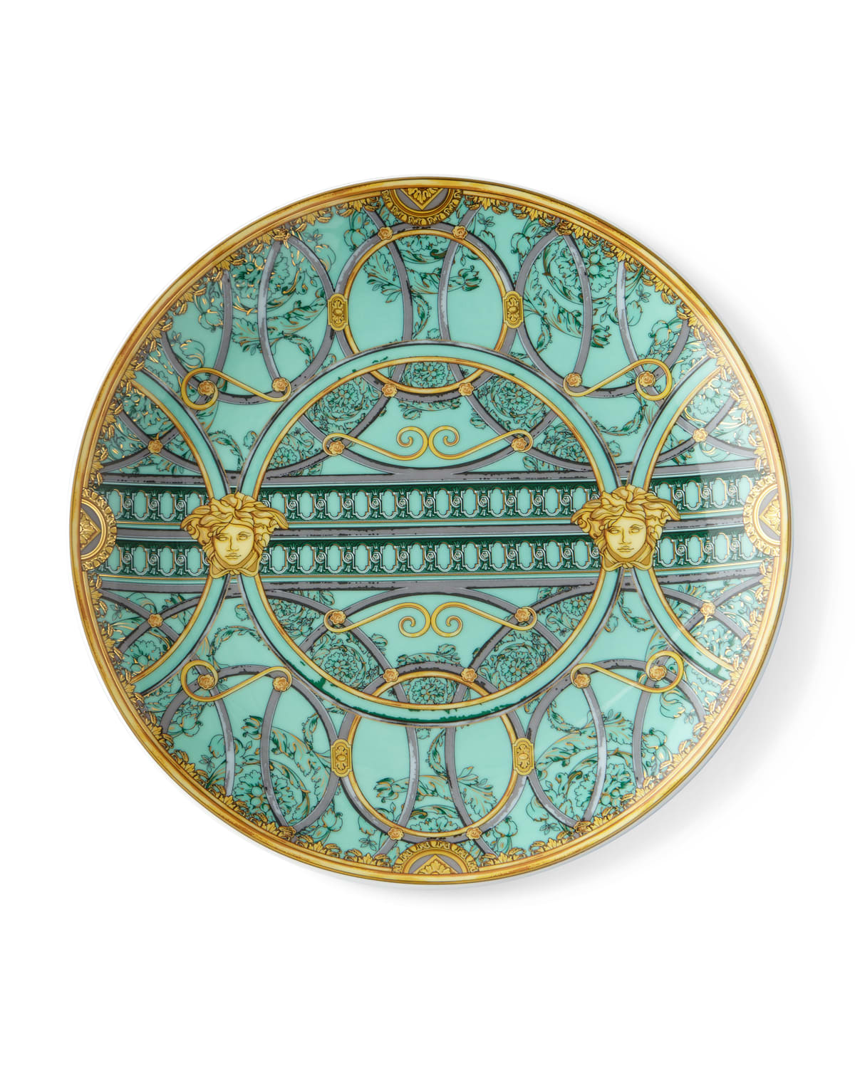 Versace La Scala Del Palazzo Service Plate In Verde