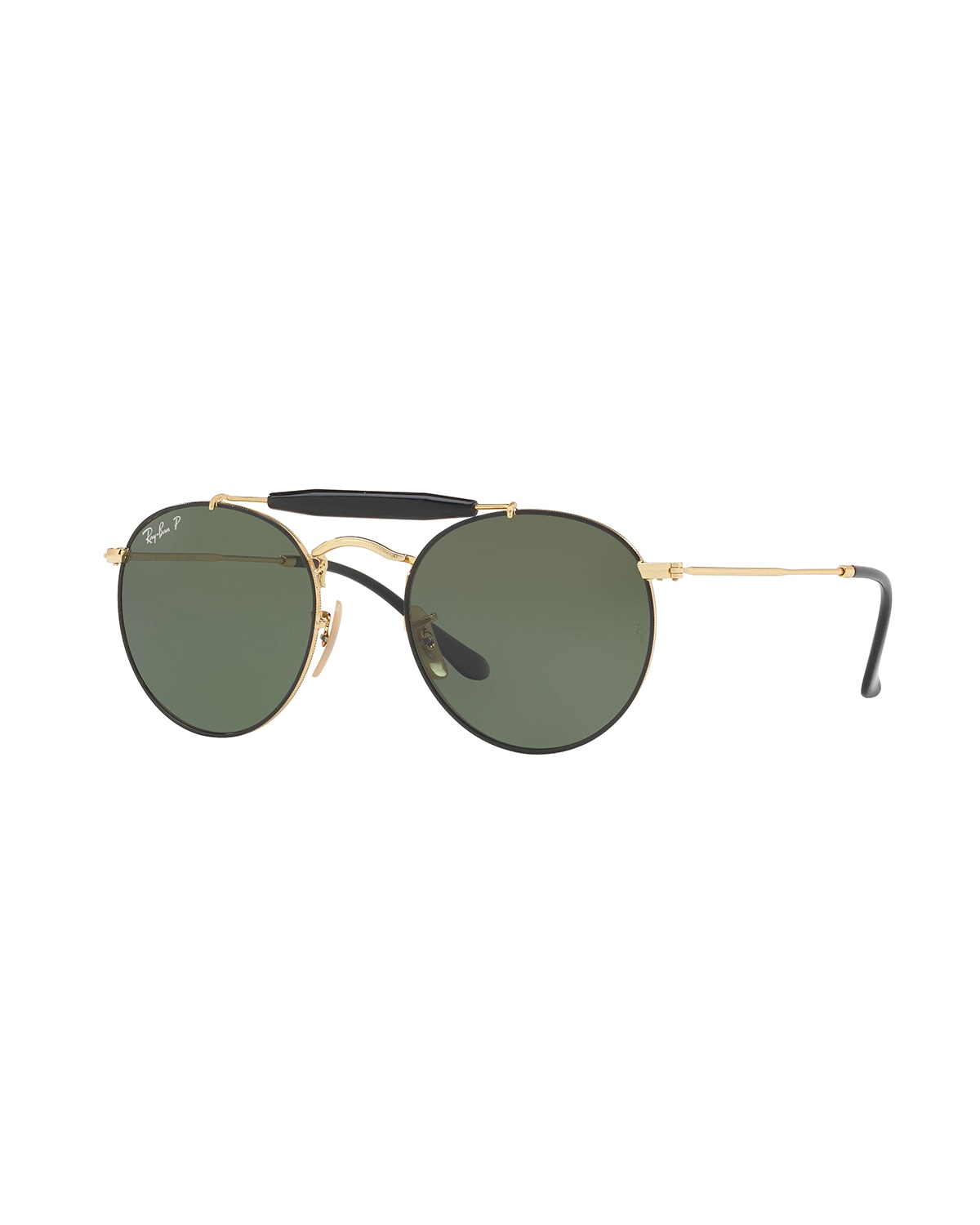 Ray-Ban Contrast Brow-Bar Round Universal Fit Sunglasses