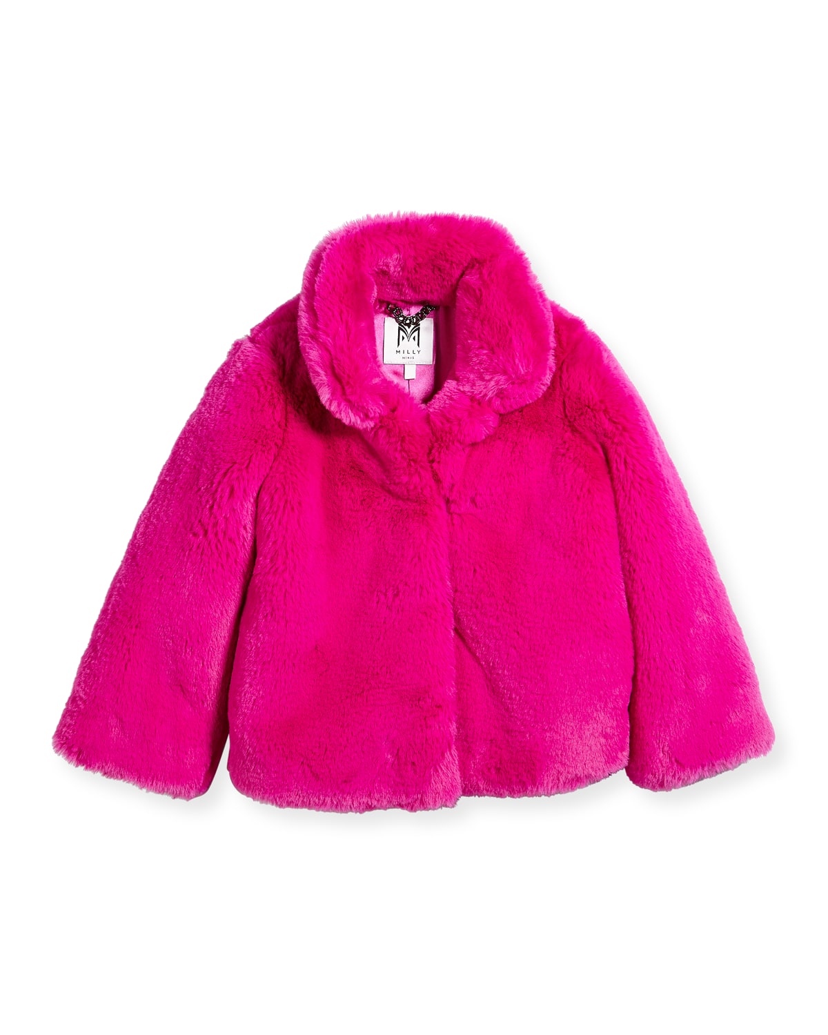 Milly pink faux fur jacket best sale