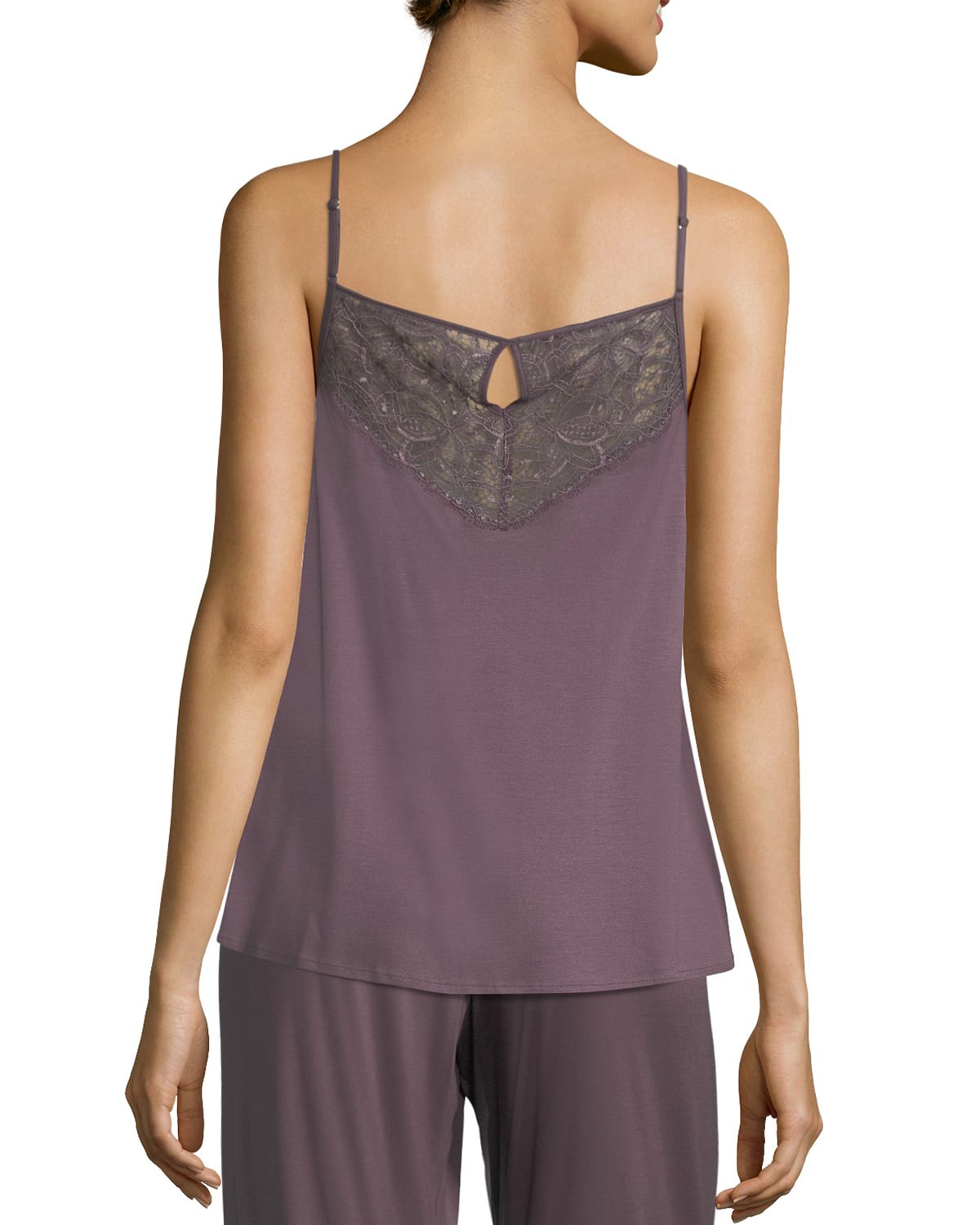 Ilusion Lace Inset Camisole - Anti-Static Lingerie Top With Adjustable Straps