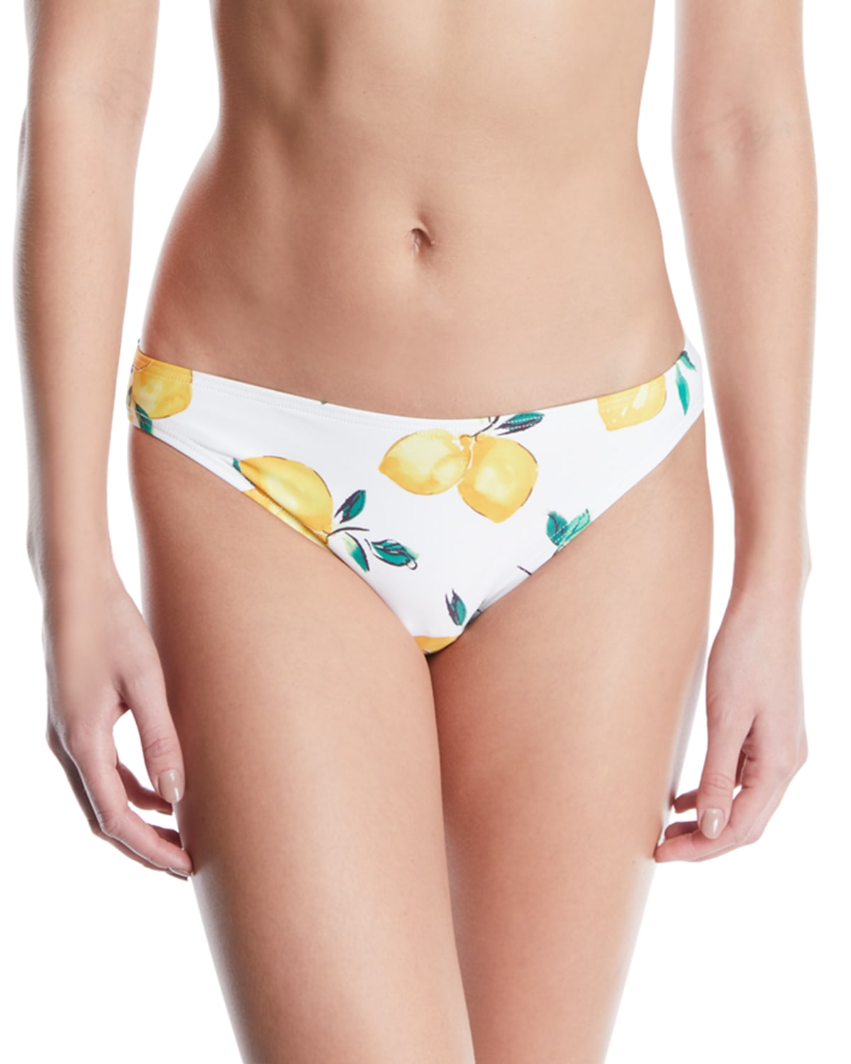 lemon print hipster bikini swim bottoms