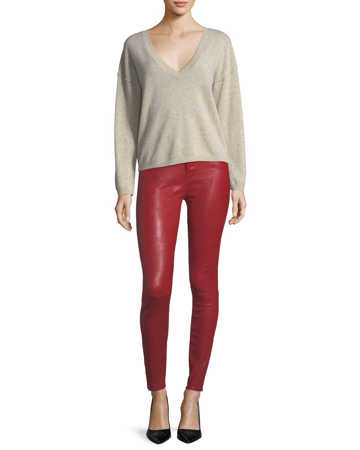 J brand fashion maria leather pants