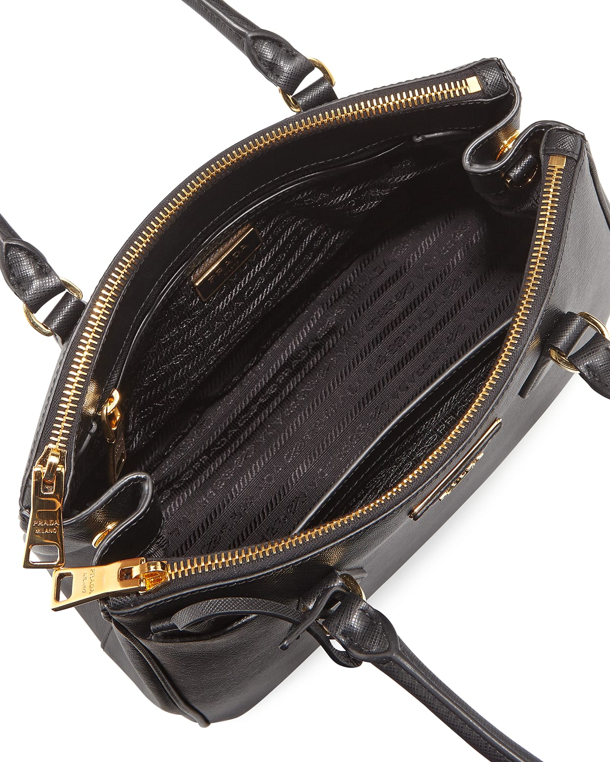 Prada Saffiano Leather Small Double Bag - Bergdorf Goodman