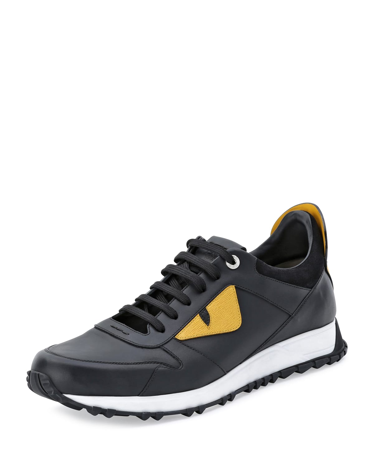 Fendi Monster Runner Spike Back Leather Sneaker