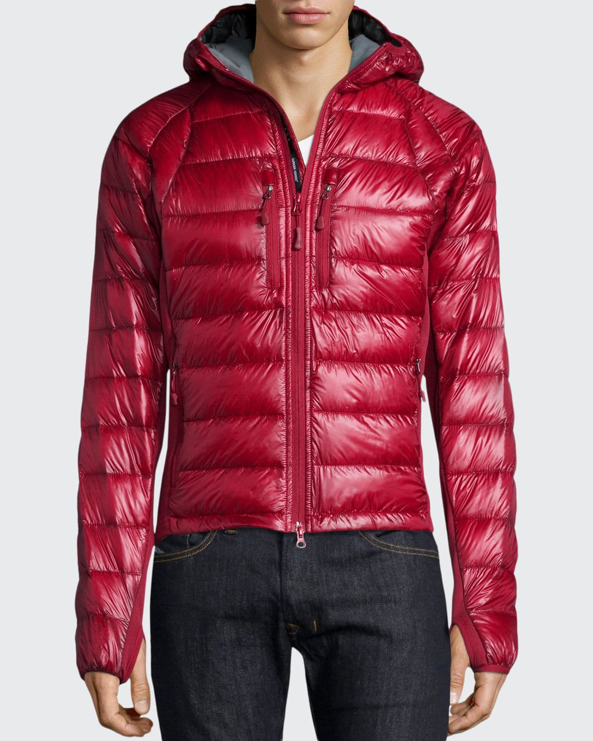 Canada Goose Hybridge Lite Hooded Jacket Red
