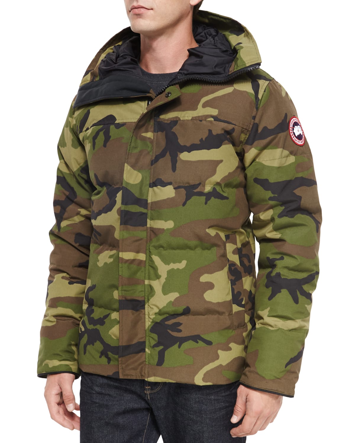 Canada goose macmillan hooded parka coat camo green best sale