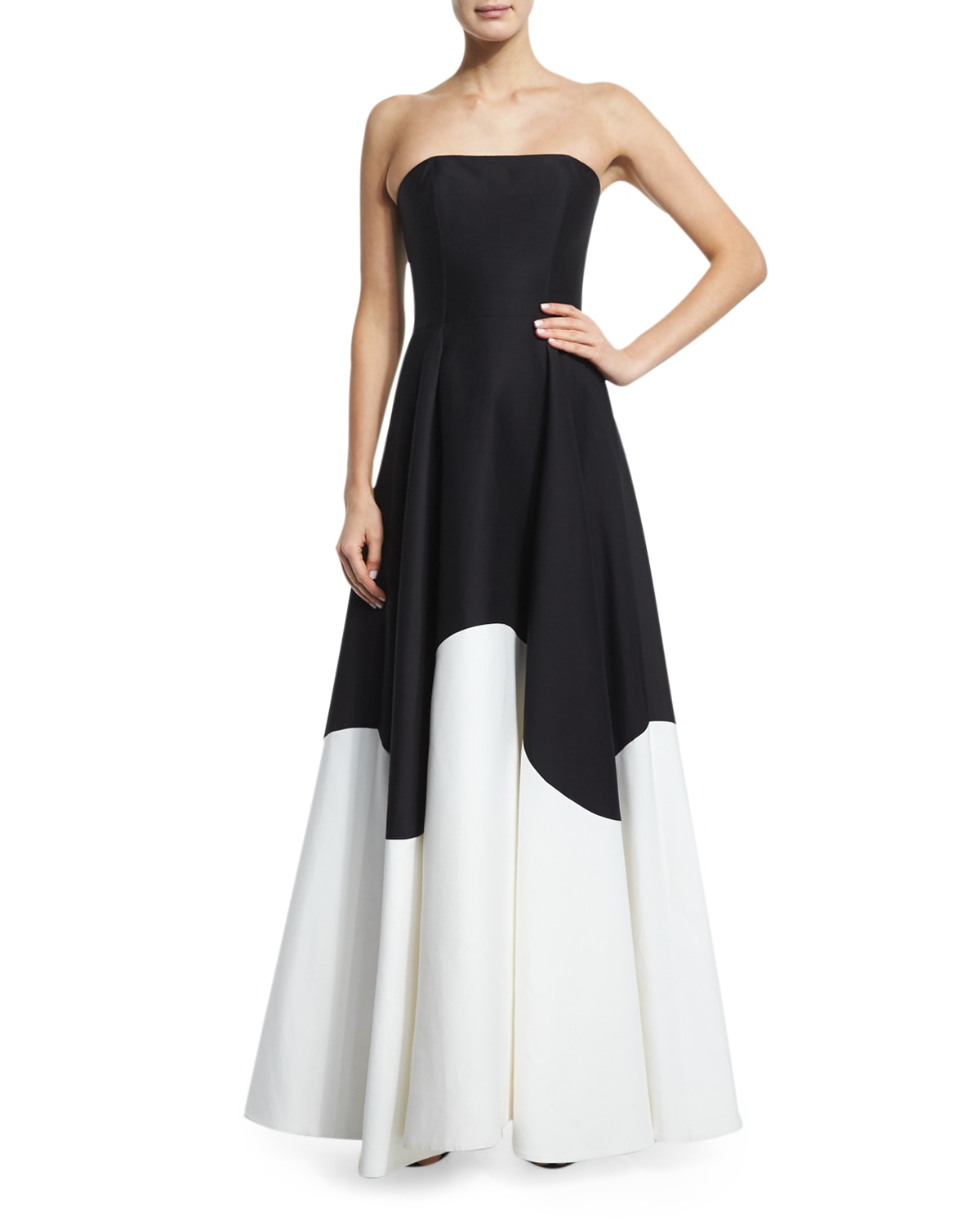 Halston heritage strapless dress online