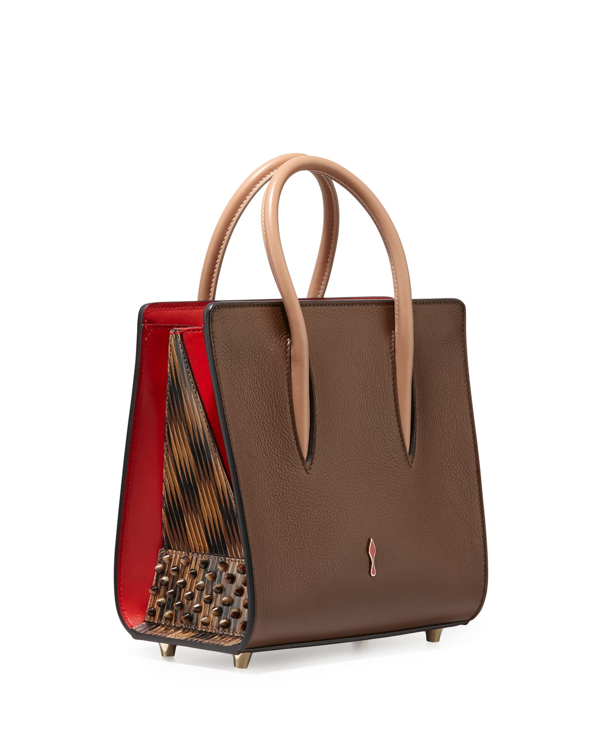 Christian Louboutin Paloma Small Patch Tote Bag Tan