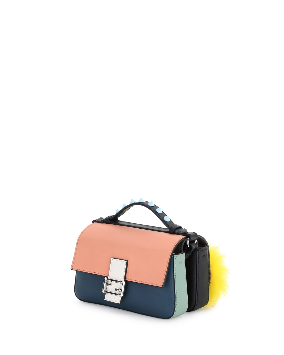 Baguette Micro Double Sided Monster Crossbody Bag Black Yellow