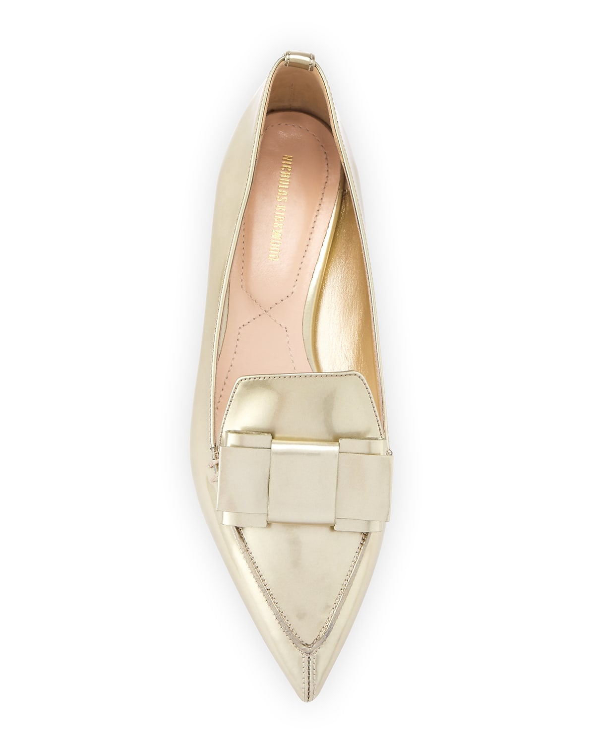 Nicholas Kirkwood Beya Metallic PointToe Loafer
