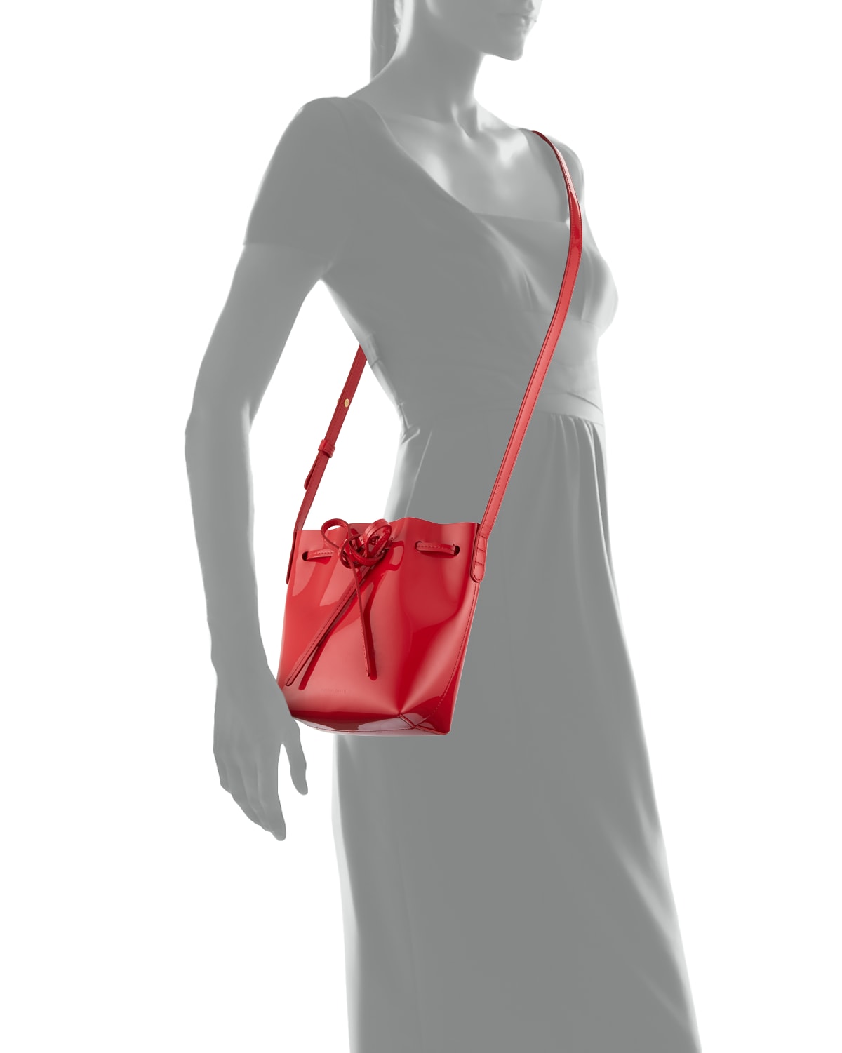 Mansur Gavriel Mini Mini Patent Leather Bucket Bag