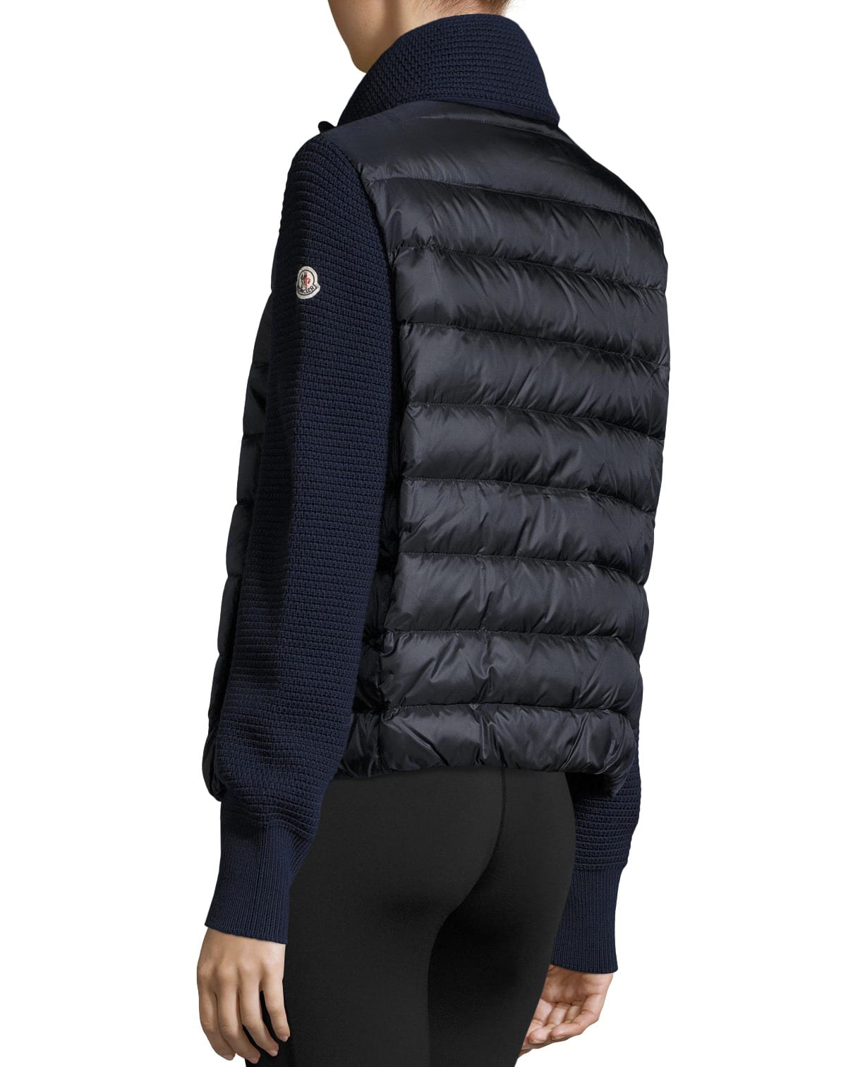 Moncler Maglione Quilted/Tricot Cardigan Jacket