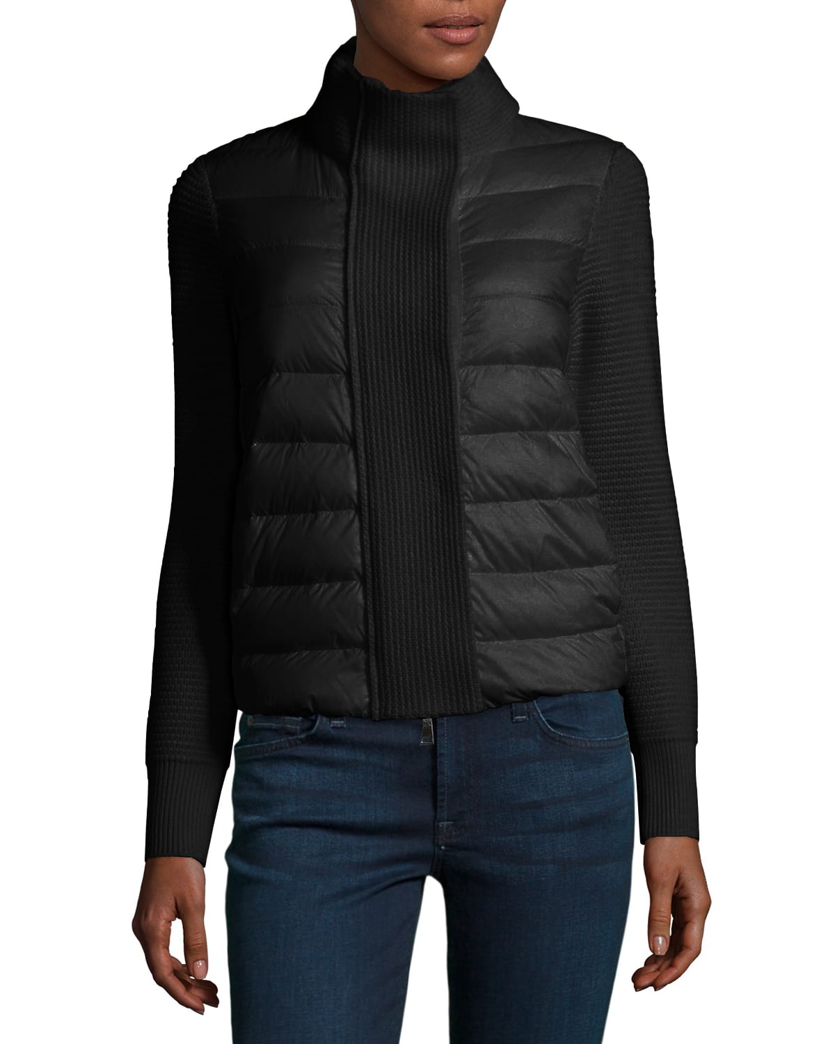 Moncler Maglione Quilted Tricot Cardigan Jacket
