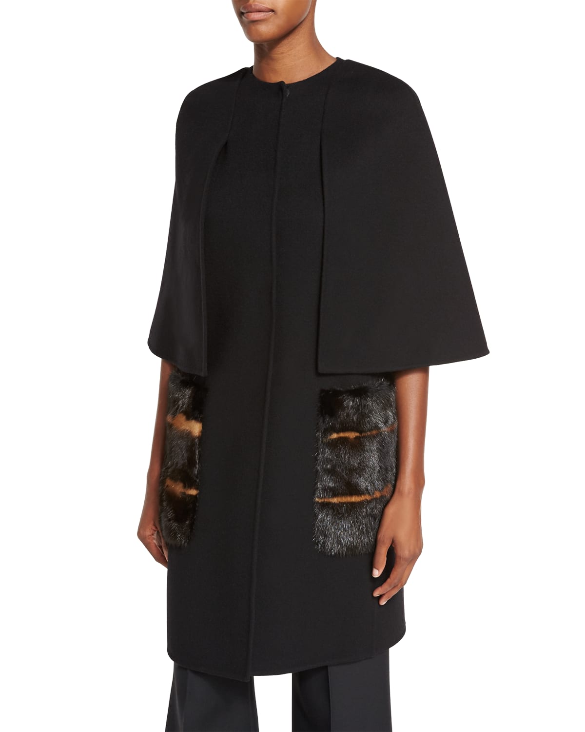 Fendi fur pocket coat deals