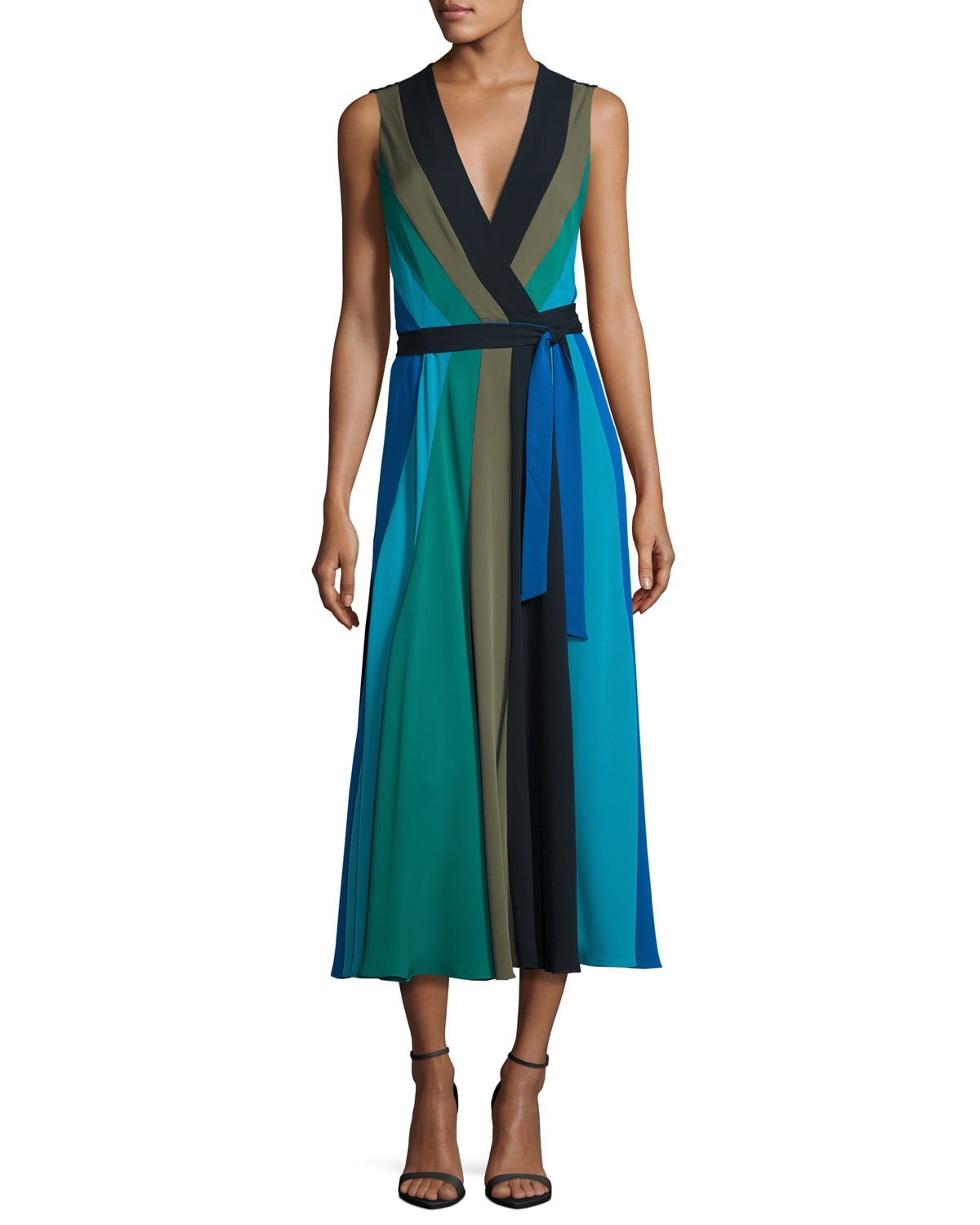 Diane von furstenberg color block dress cheap