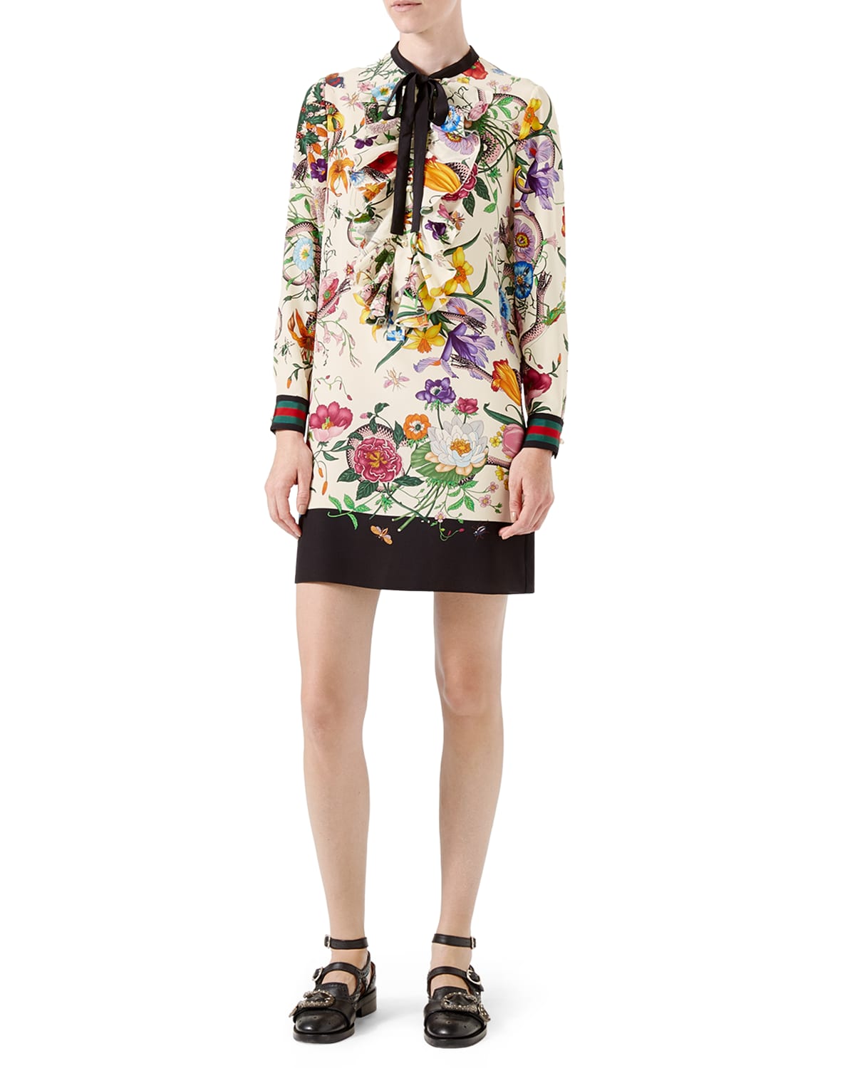 Gucci floral dress best sale