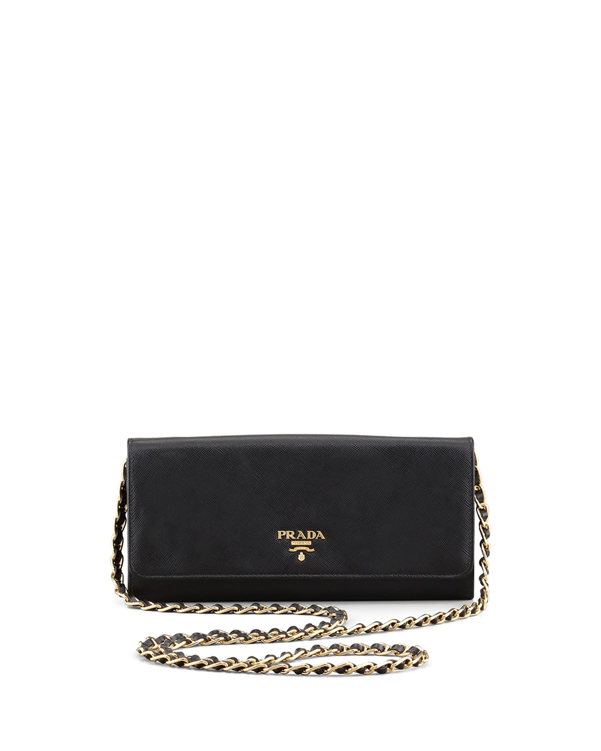 Prada Saffiano Leather Wallet-on-Chain