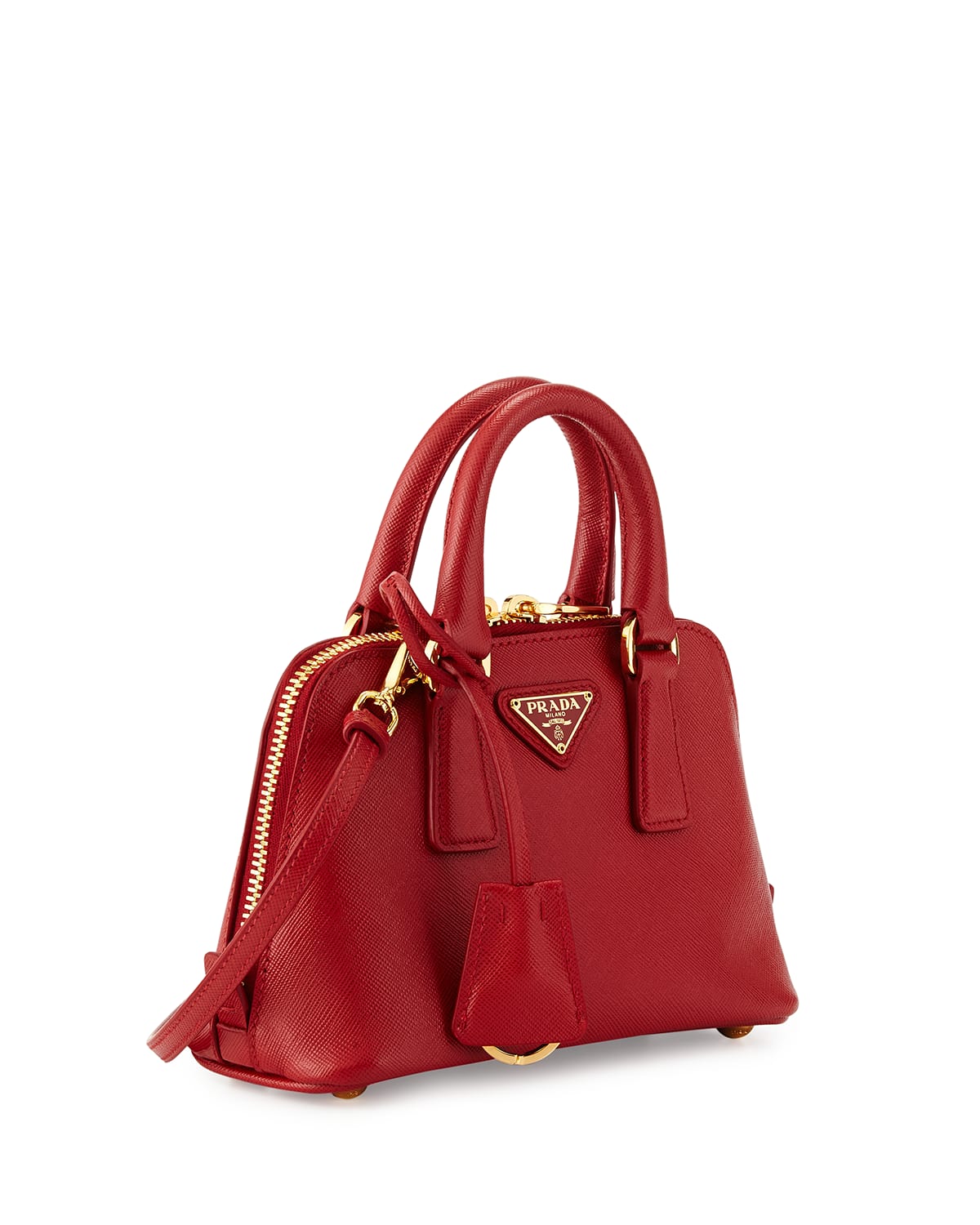 Mini Saffiano Promenade Bag Red (Fuoco)